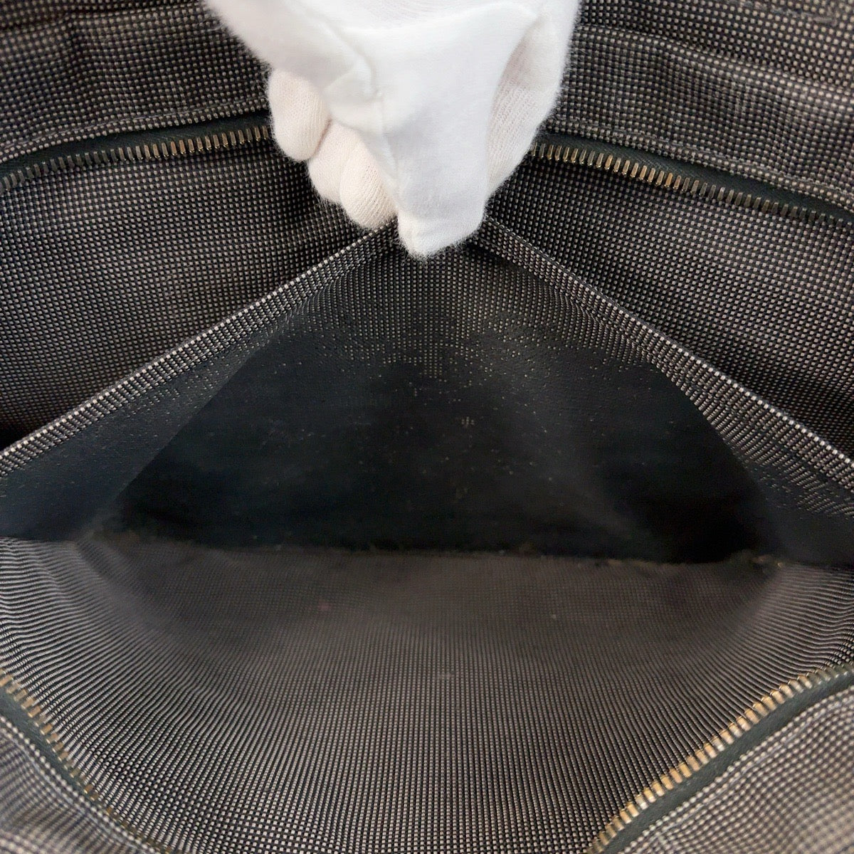 HERMES Tote Bag canvas Grey SilverMetal Tote Bag Handbag A4 storage Unisex Her Line MM mens Used