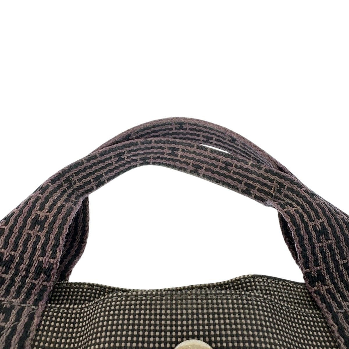 HERMES Tote Bag canvas Grey SilverMetal Tote Bag Handbag A4 storage Unisex Her Line MM mens Used