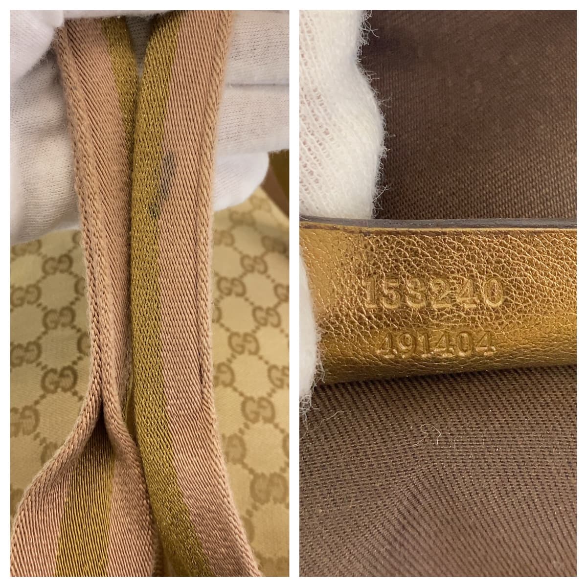 GUCCI Boston Duffel bag 153240 GG canvas Beige multicolor Boston Duffel bag unisex Sherry line mens Used