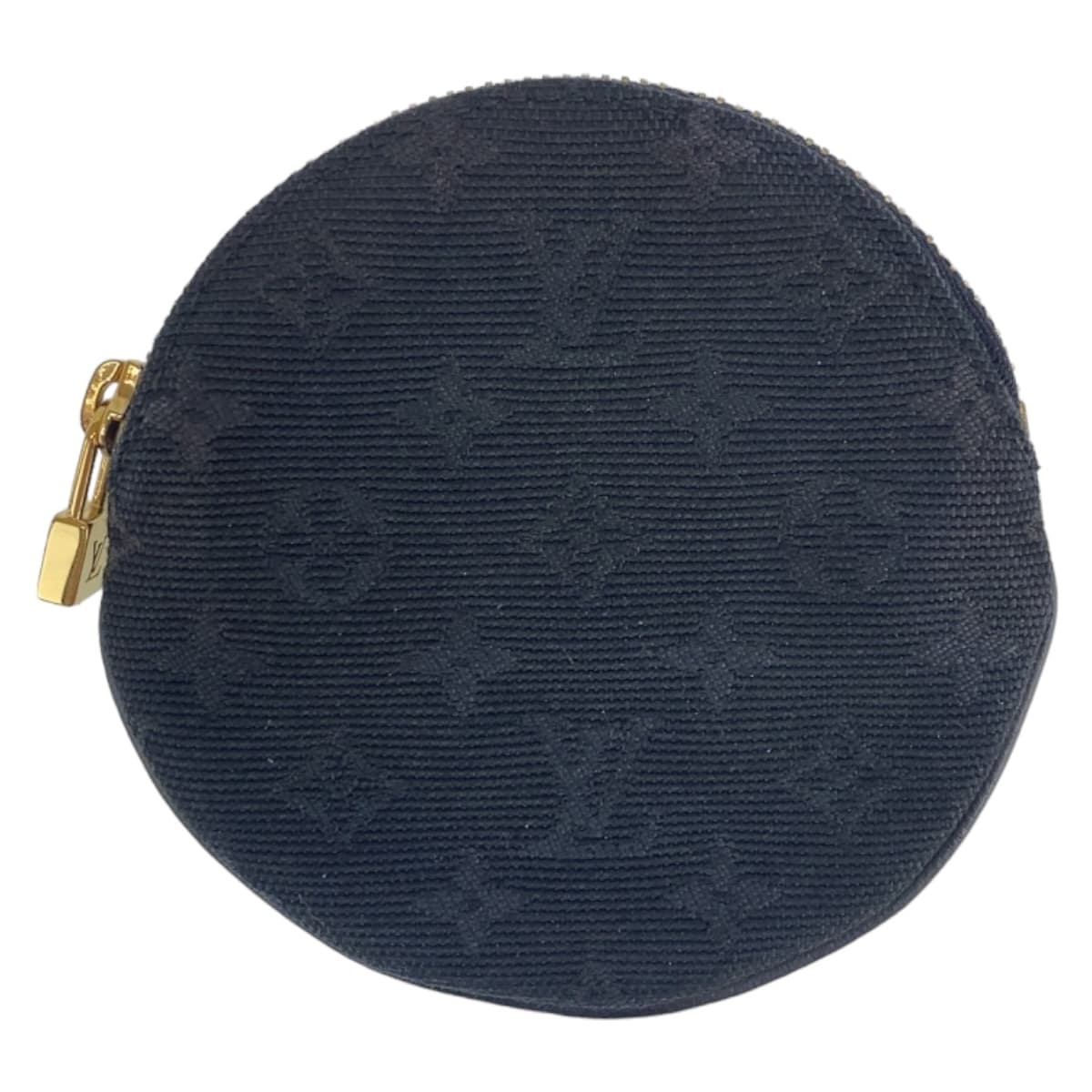 LOUIS VUITTON Coin case M92450 canvas Dark navy Monogram Portonet Ron