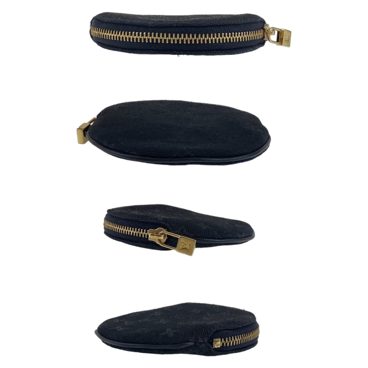 LOUIS VUITTON Coin case M92450 canvas Dark navy Monogram Portonet Ron