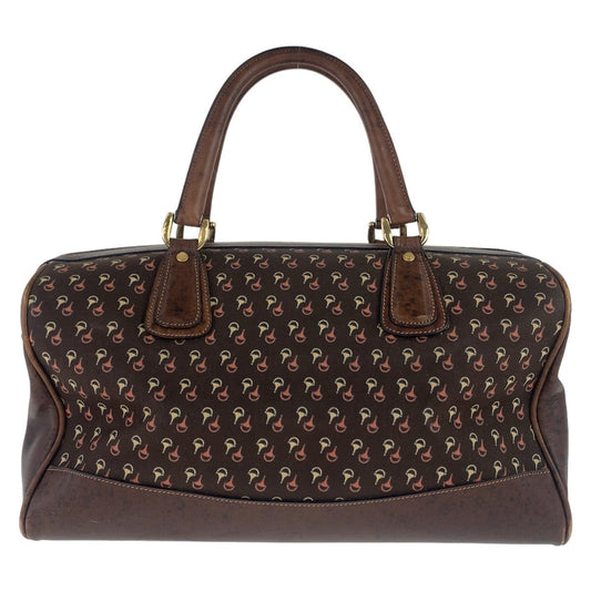 GUCCI Boston Duffel bag Nylon, Leather Brown Gold Metal Boston Duffel bag Crossbody Shoulder Bag 2way Old Gucci Horsebit Pattern Women Used