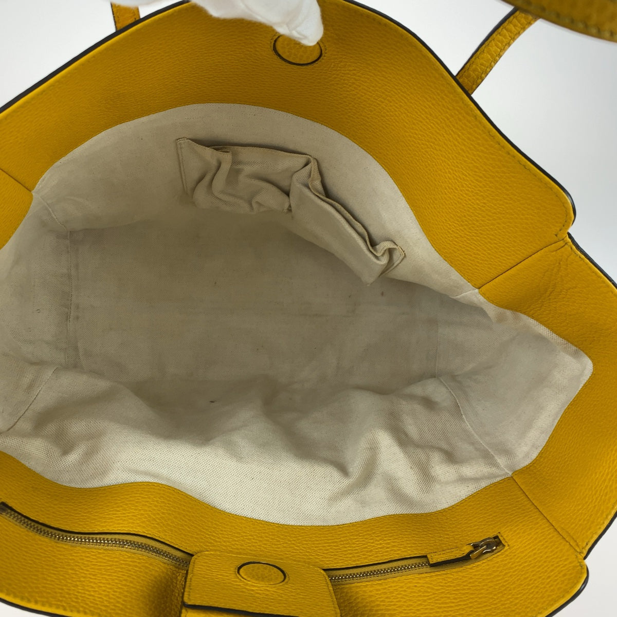 GUCCI Tote Bag 354397 leather Yellow Gold Metal Tote Bag Shoulder Bag A4 Storage Swing Women Used