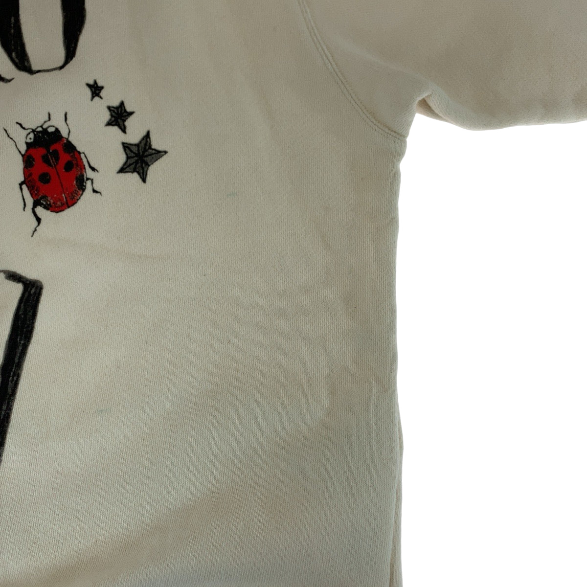 GUCCI sweat 626990 XJDTI cotton Ivory black Sweatshirt sweatshirt 21AW Japan exclusive Higuchi Yuko collaboration mens M Used