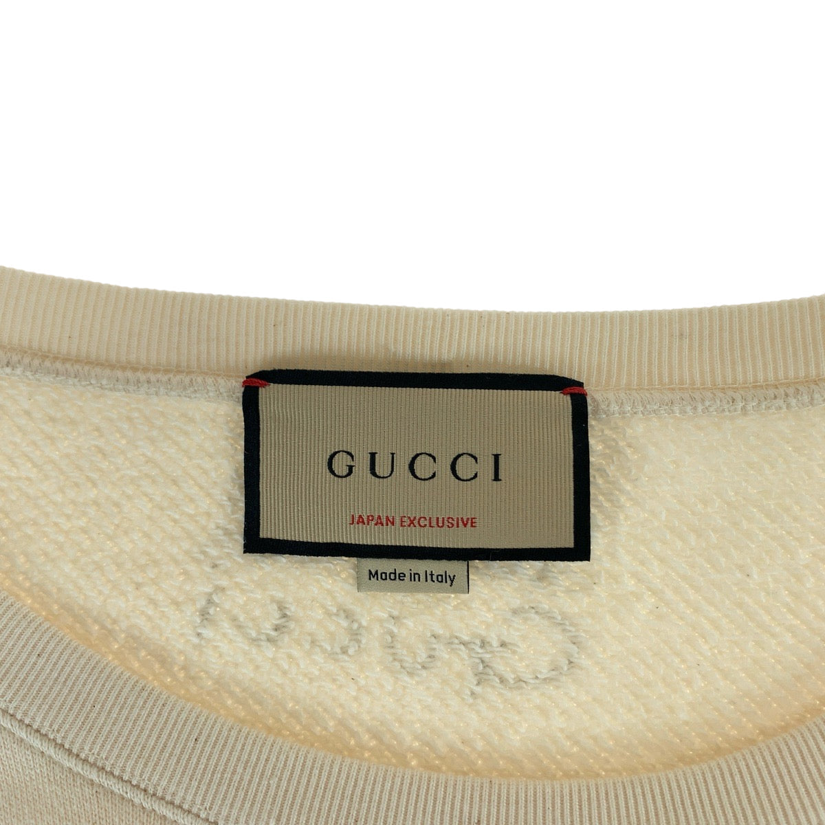 GUCCI sweat 626990 XJDTI cotton Ivory black Sweatshirt sweatshirt 21AW Japan exclusive Higuchi Yuko collaboration mens M Used