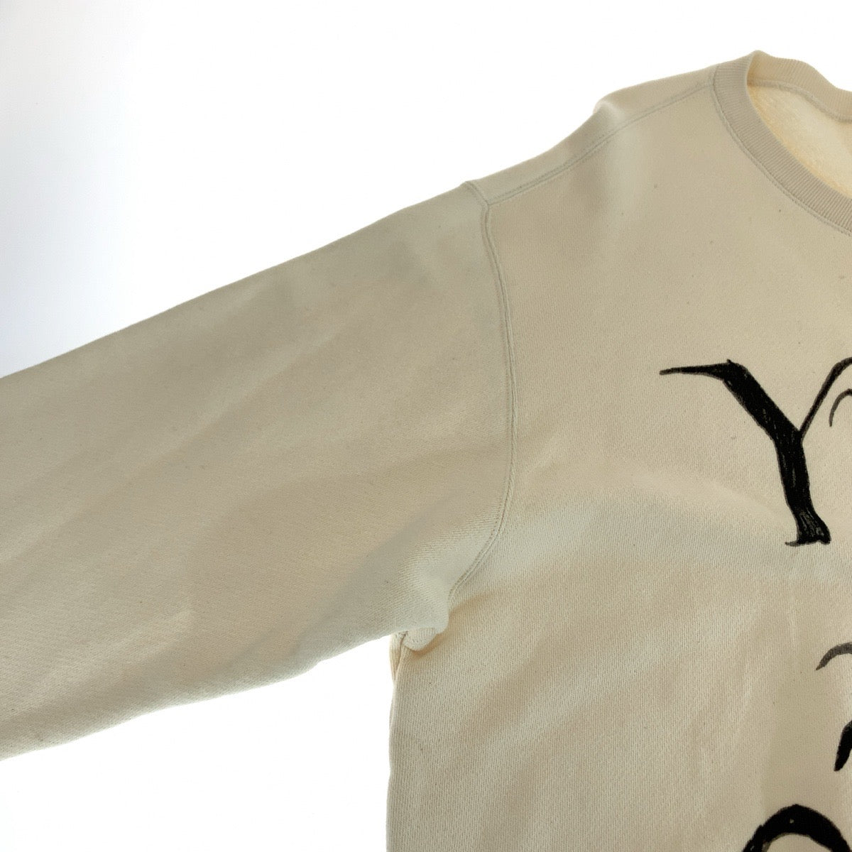 GUCCI sweat 626990 XJDTI cotton Ivory black Sweatshirt sweatshirt 21AW Japan exclusive Higuchi Yuko collaboration mens M Used