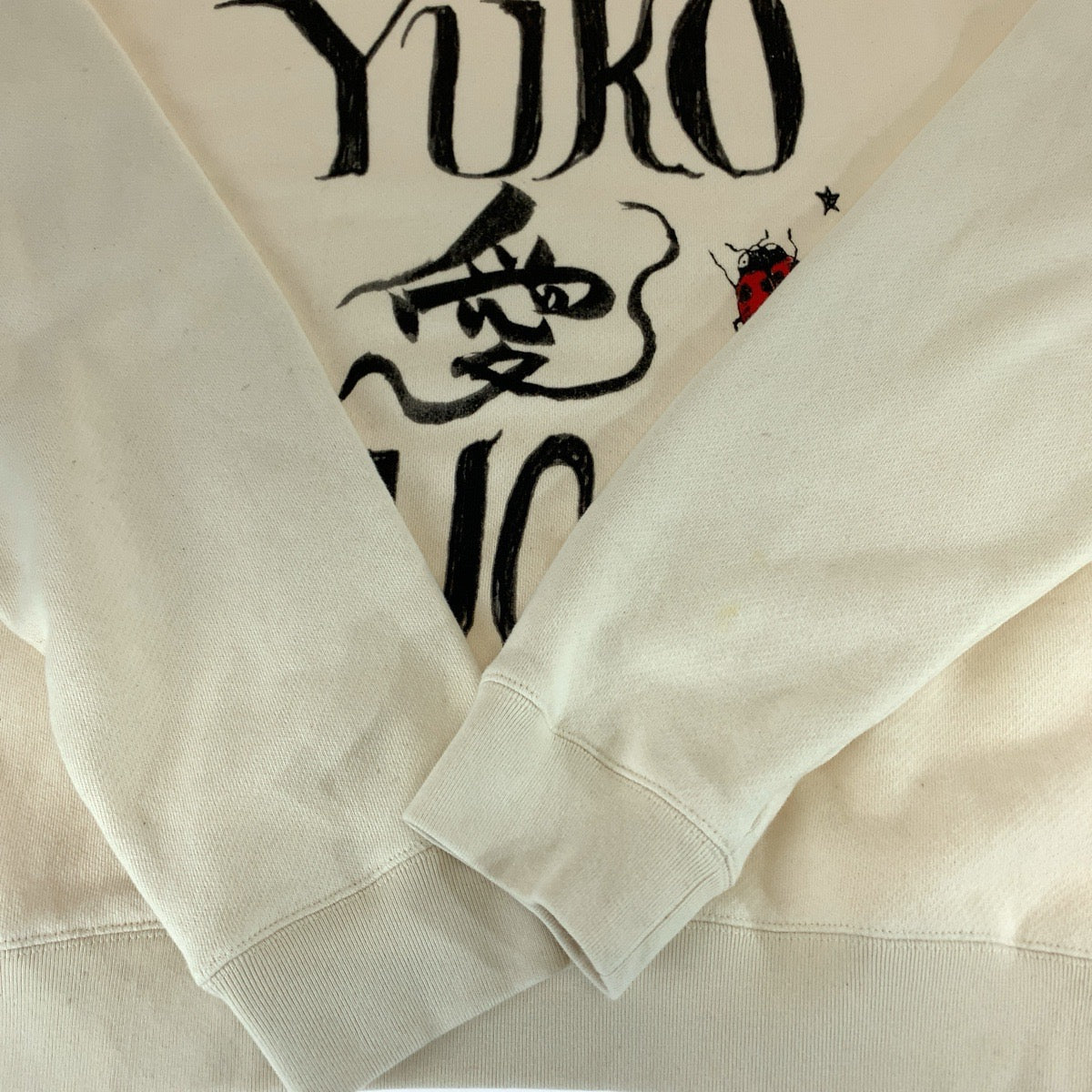 GUCCI sweat 626990 XJDTI cotton Ivory black Sweatshirt sweatshirt 21AW Japan exclusive Higuchi Yuko collaboration mens M Used