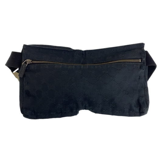 GUCCI Waist bag 28566 GG canvas Black SilverMetal Waist bag, Sling bag, Bum bag mens Used
