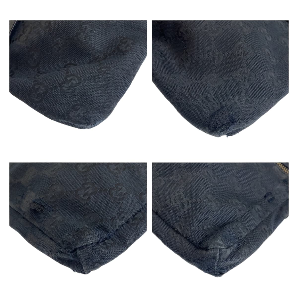 GUCCI Waist bag 28566 GG canvas Black SilverMetal Waist bag, Sling bag, Bum bag mens Used