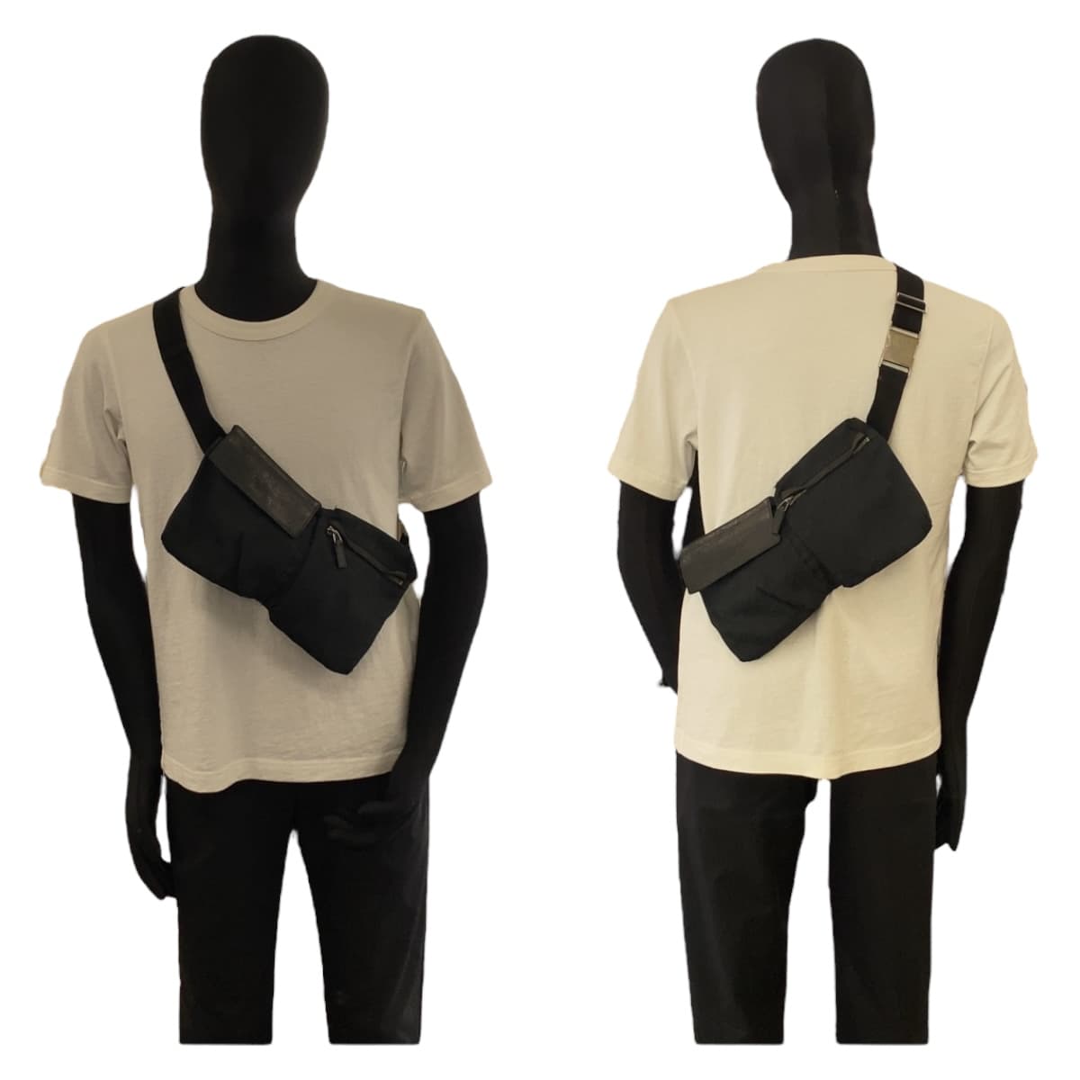 GUCCI Waist bag 28566 GG canvas Black SilverMetal Waist bag, Sling bag, Bum bag mens Used