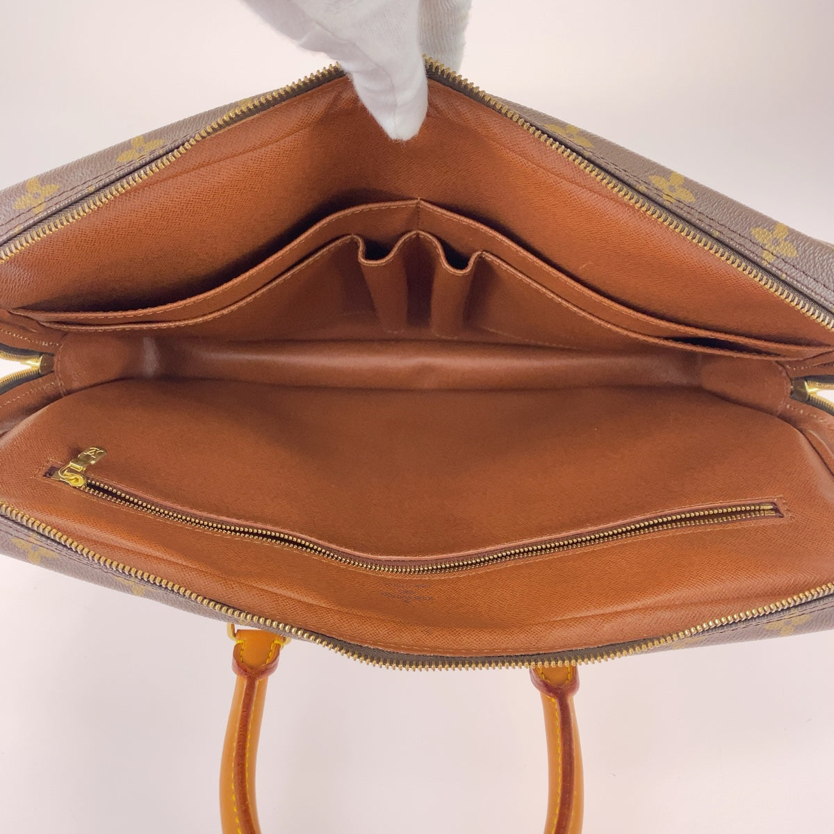 LOUIS VUITTON Business bag M53361 PVC, Leather Brown Beige Gold Metal Business bag, briefcase, A4 storage Monogram Porte Documan Voyagej mens Used