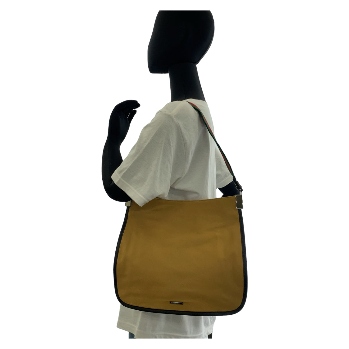 GUCCI Shoulder Bag 001 4321 2684 canvas Beige SilverMetal Sherry line Women Used