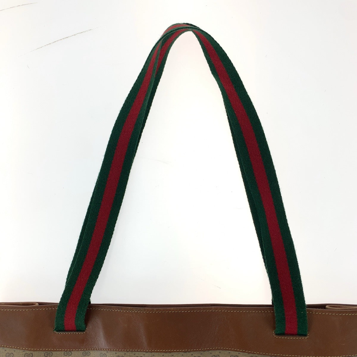 GUCCI Tote Bag 002 39 0044 GG Supreme canvas, leather Brown Gold Metal Tote Bag Shoulder Bag Unisex Old Gucci Sherry Line Micro GG Women Used