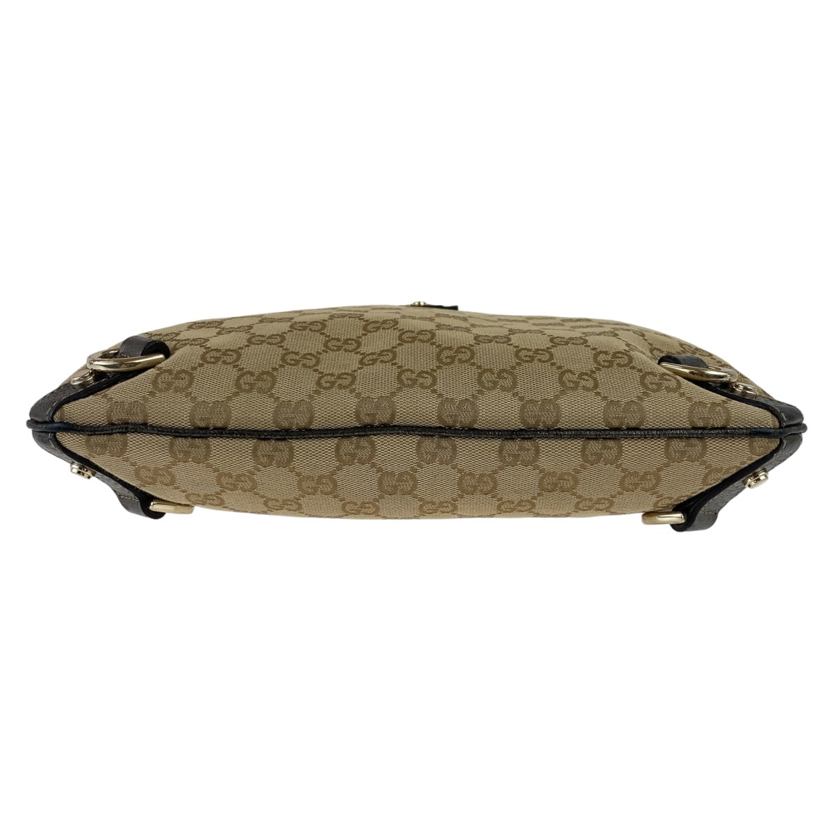 GUCCI Shoulder Bag 131326 GG canvas, leather Beige Brown Gold Metal Crossbody Shoulder Bag Pochette Abbey GG pattern Women Used