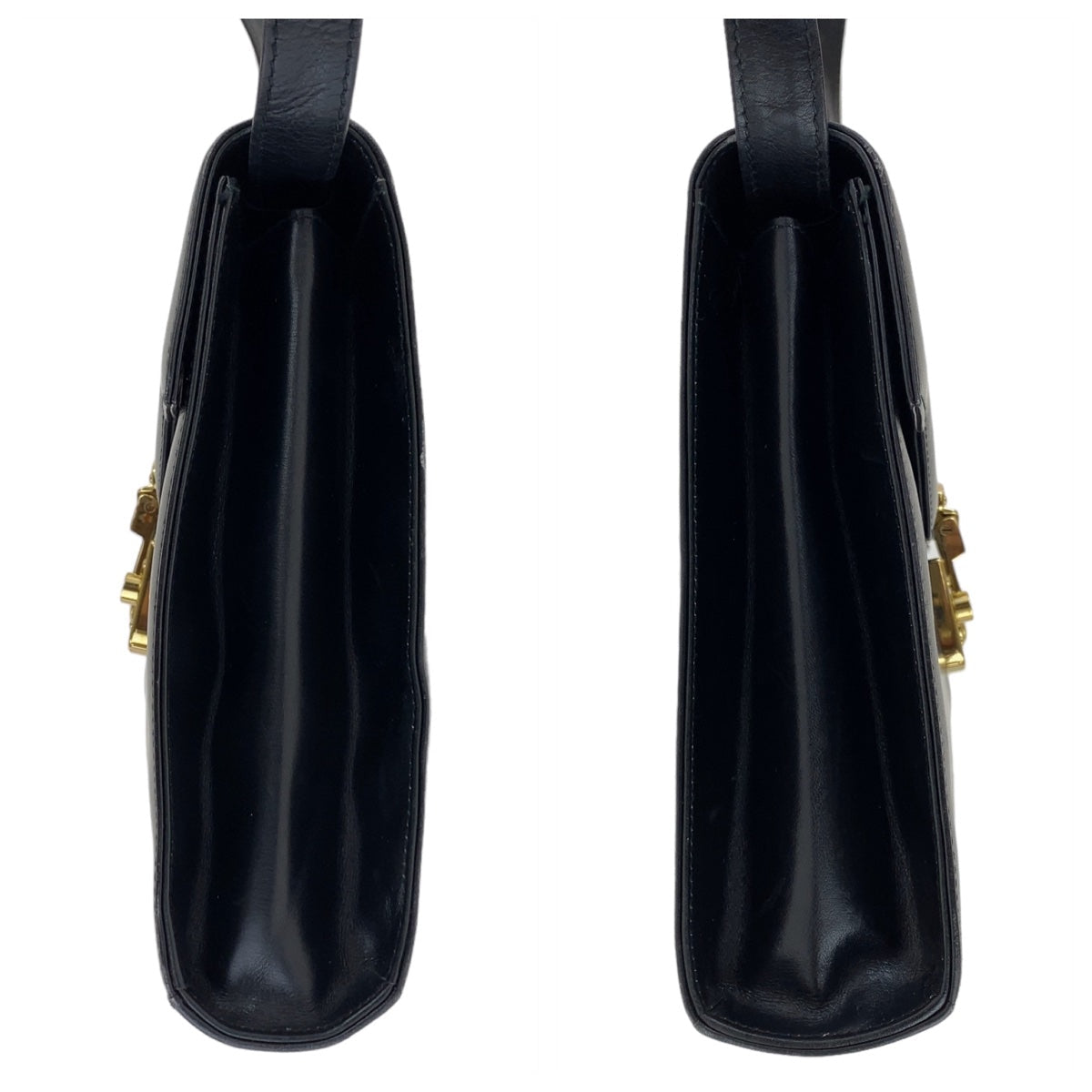 GUCCI Shoulder Bag 004.33.0450 leather Black GoldMetal Crossbody Shoulder Bag Pochette Old Gucci Ready lock Women Used