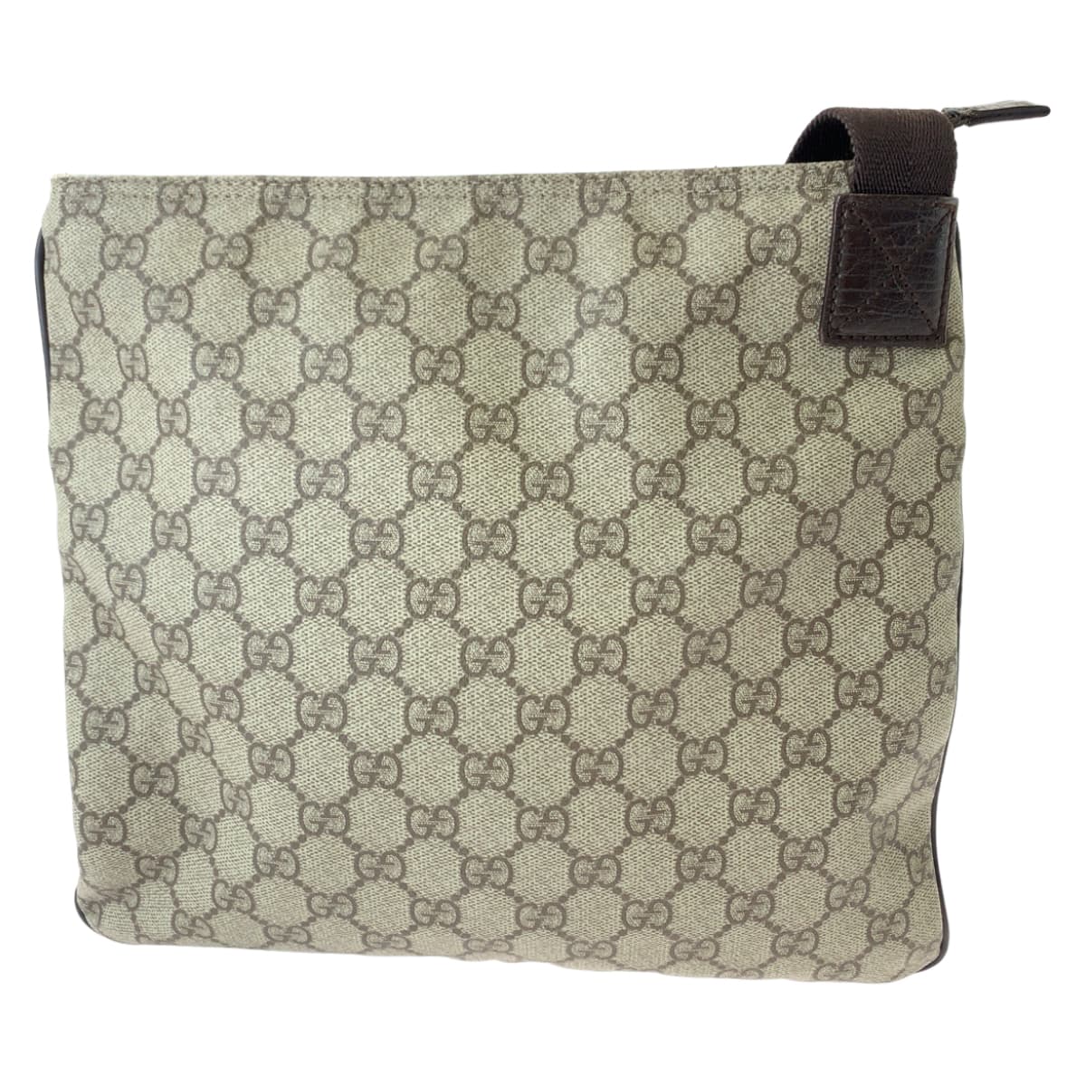 GUCCI Shoulder Bag 141626 GG Supreme Canvas Beige Brown SilverMetal Crossbody Shoulder Bag Messenger Bag mens Used