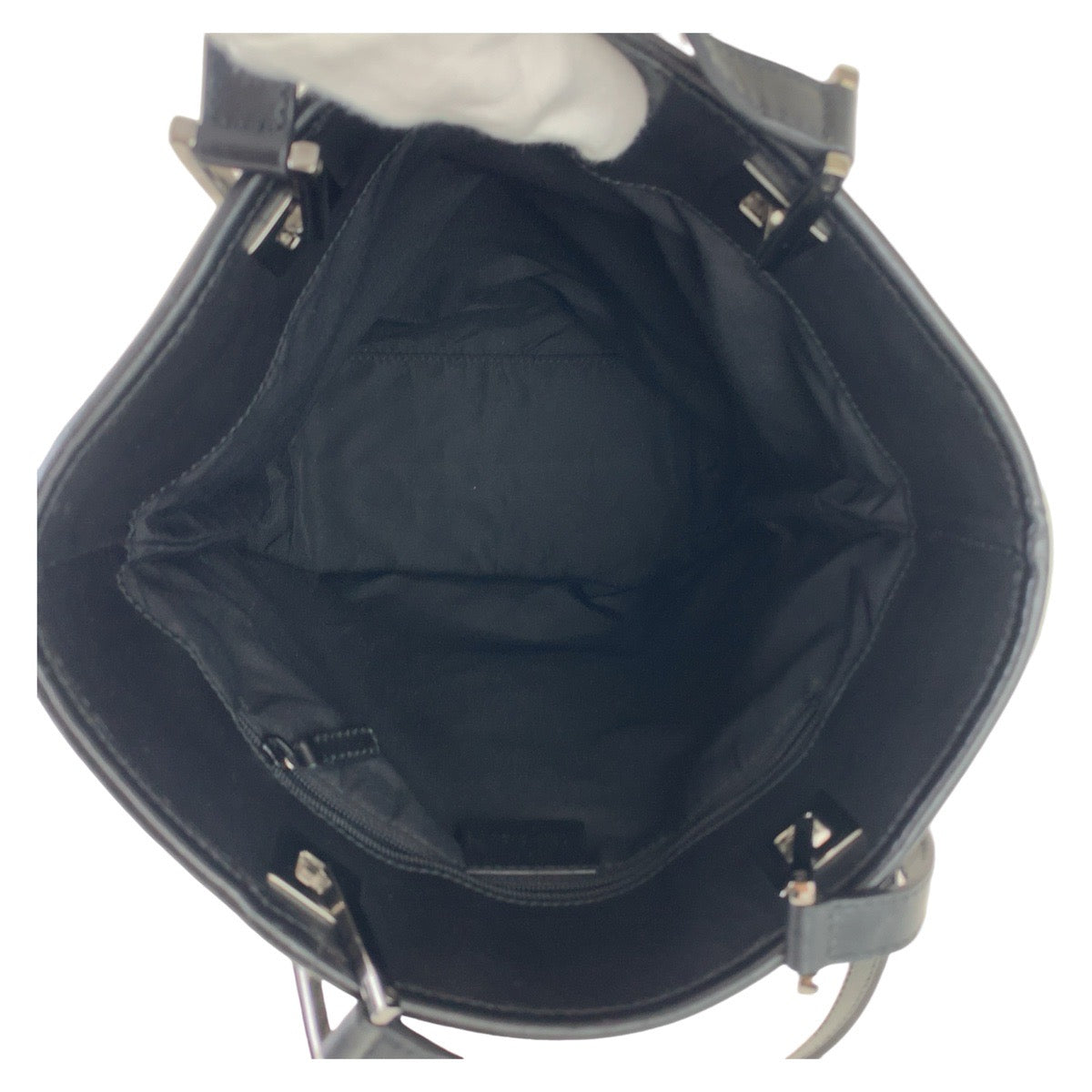 GUCCI Tote Bag 31244 GG canvas Black Silver Metal Tote Bag Shoulder Bag GG pattern Women Used
