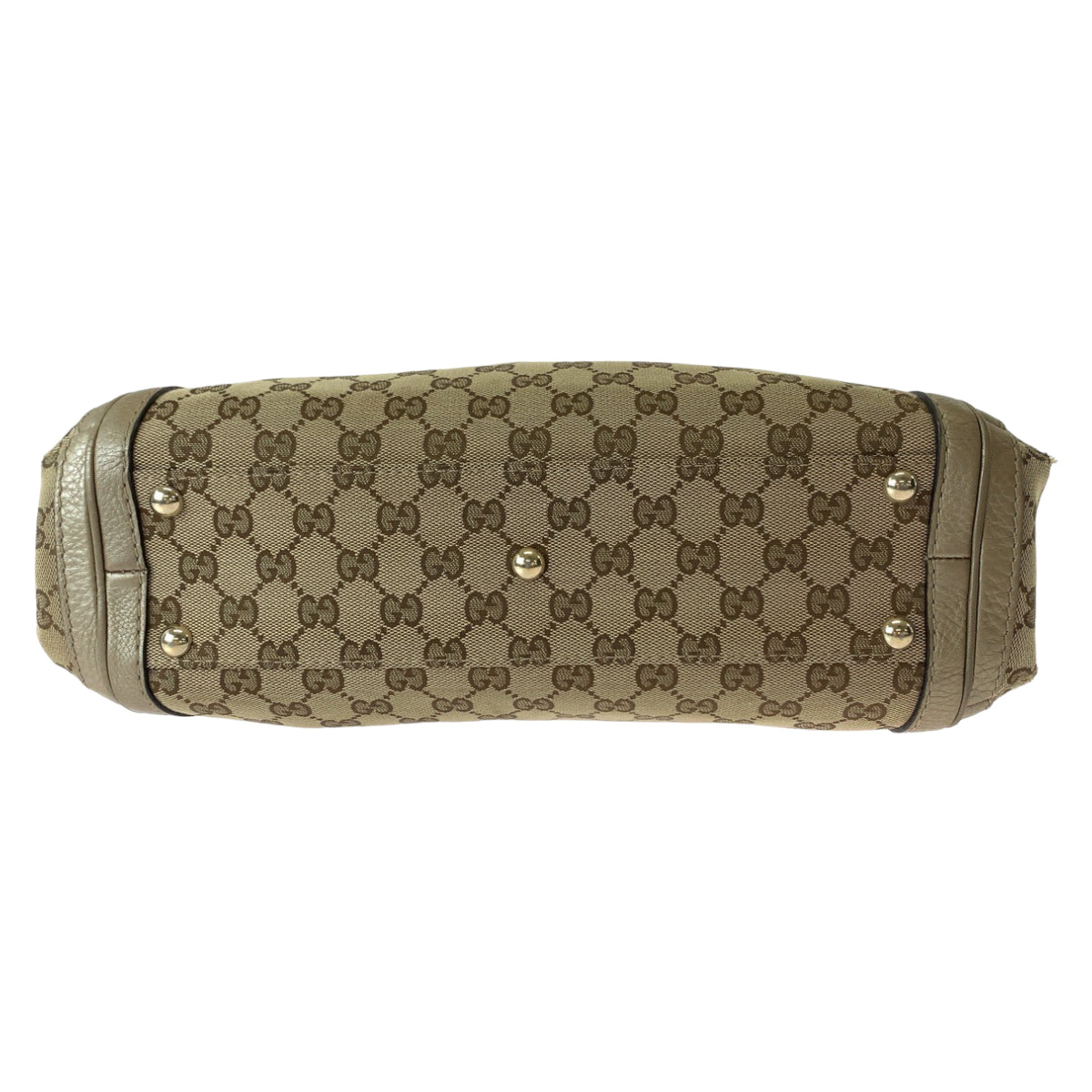 GUCCI Tote Bag 282300 GG canvas Brown Gold Metal Tote Bag handbag Bella Bamboo Ribbon tassel Women Used