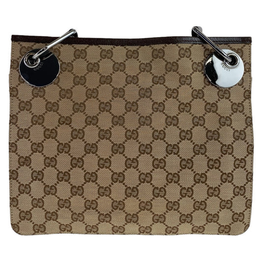 GUCCI Shoulder Bag 120841 GG canvas, leather Beige Brown SilverMetal Crossbody Shoulder Bag Messenger Bag GG pattern Women Used