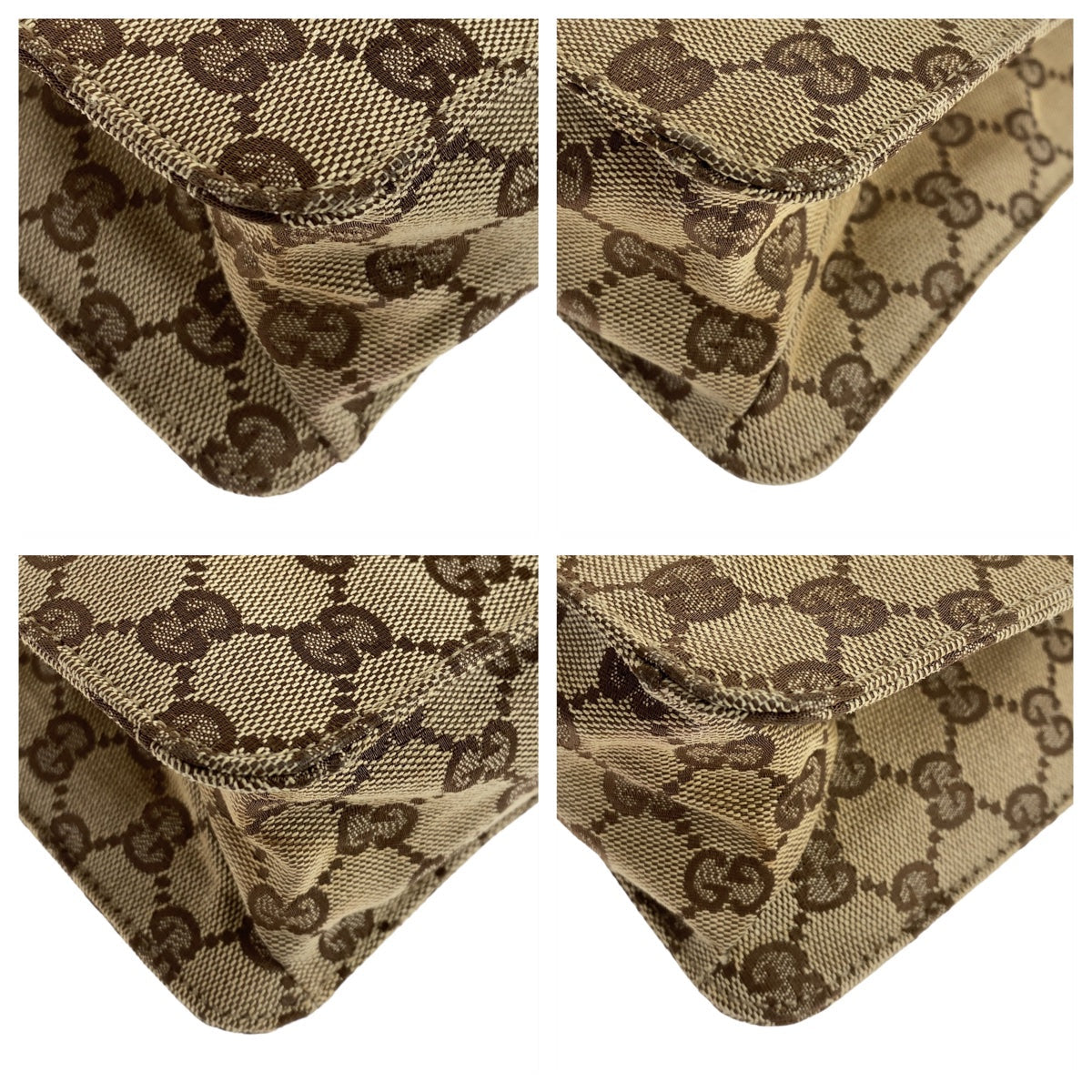 GUCCI Shoulder Bag 120841 GG canvas, leather Beige Brown SilverMetal Crossbody Shoulder Bag Messenger Bag GG pattern Women Used