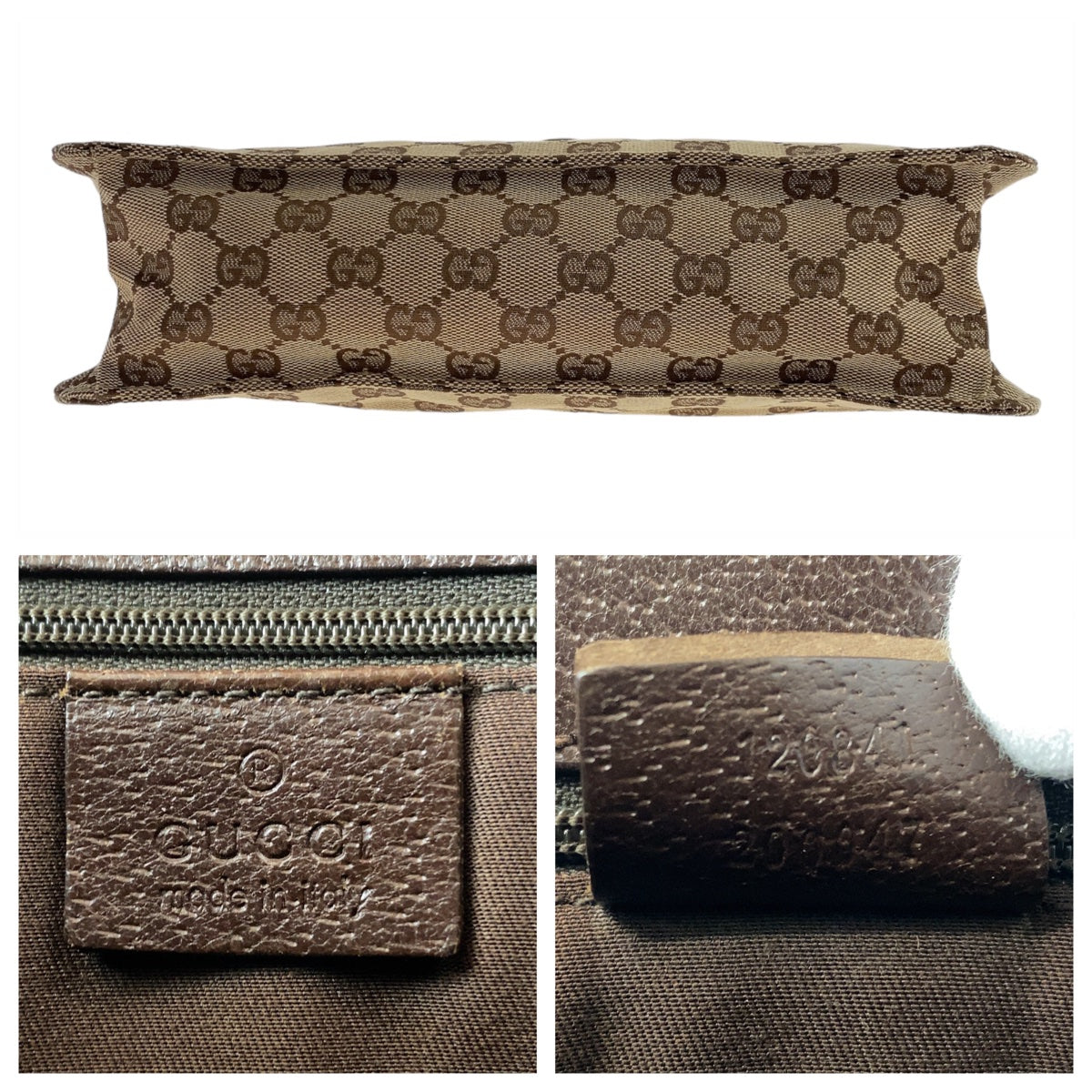 GUCCI Shoulder Bag 120841 GG canvas, leather Beige Brown SilverMetal Crossbody Shoulder Bag Messenger Bag GG pattern Women Used