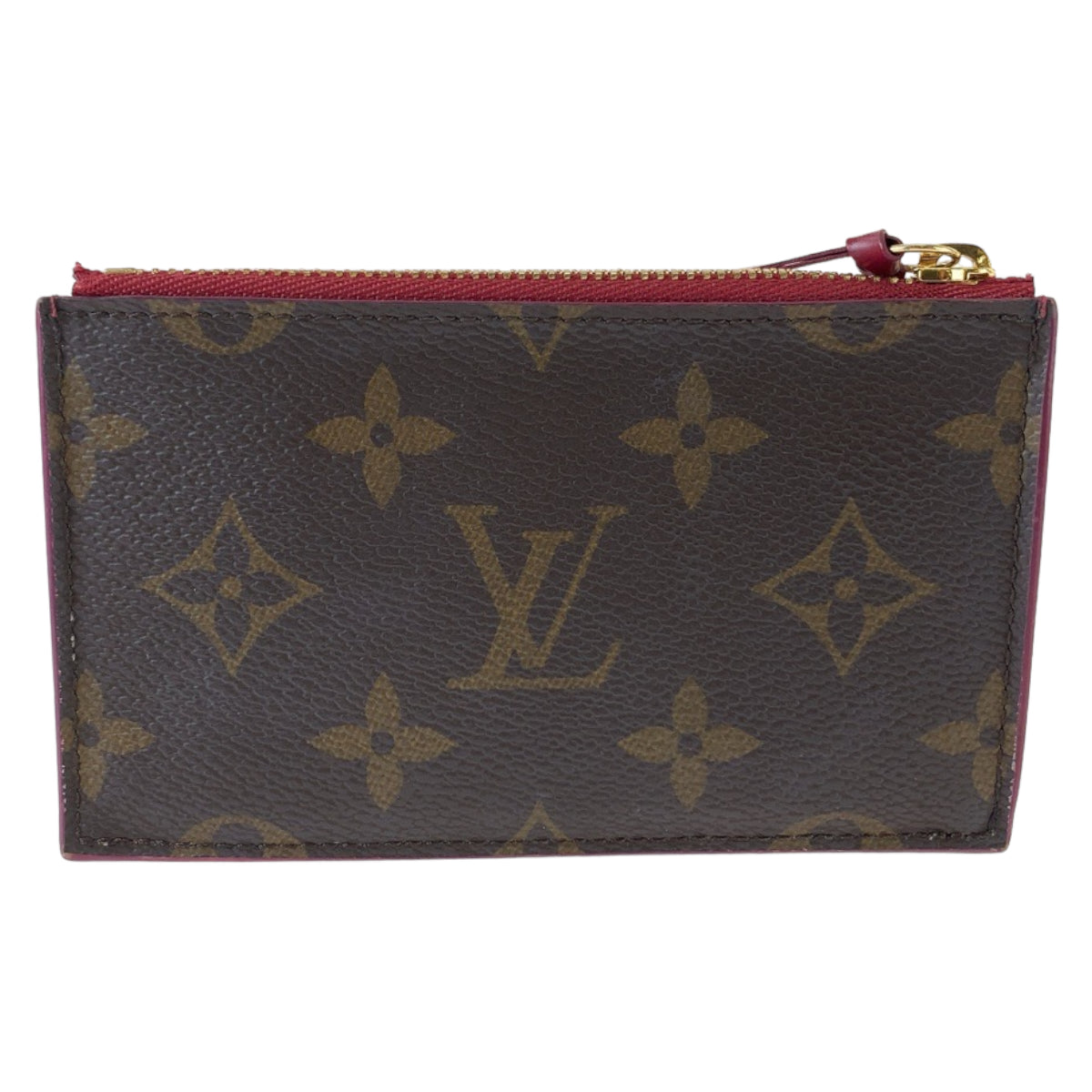 LOUIS VUITTON Coin case M67889 PVC Brown Monogram Porte Cartes Zip