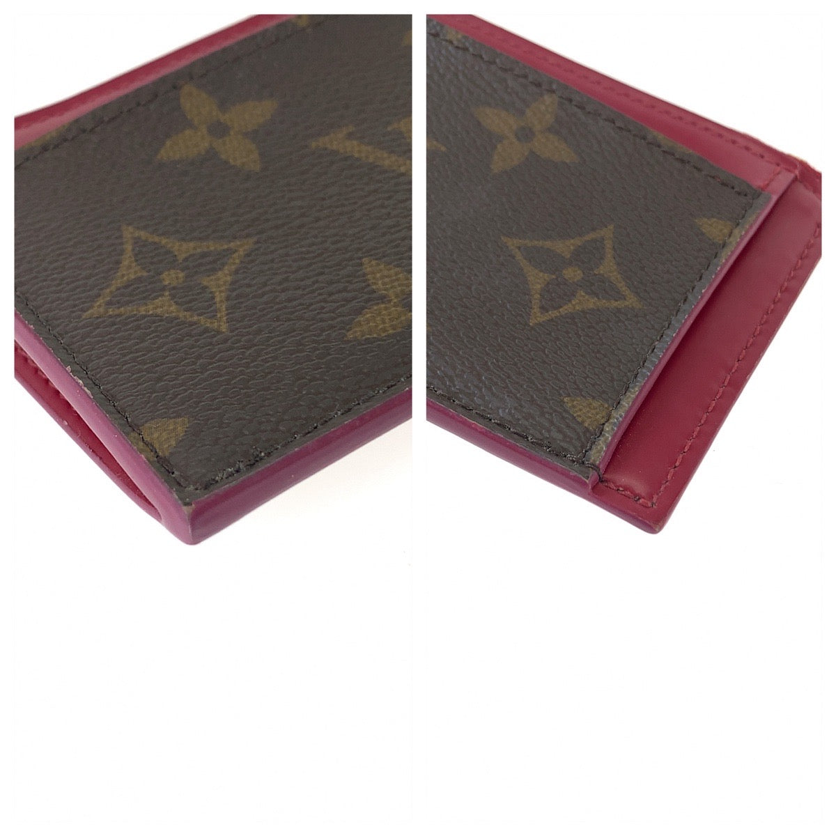 LOUIS VUITTON Coin case M67889 PVC Brown Monogram Porte Cartes Zip