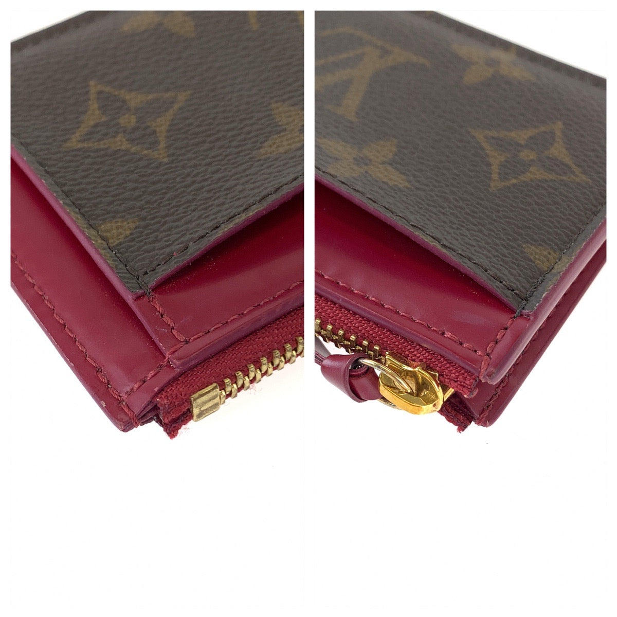 LOUIS VUITTON Coin case M67889 PVC Brown Monogram Porte Cartes Zip