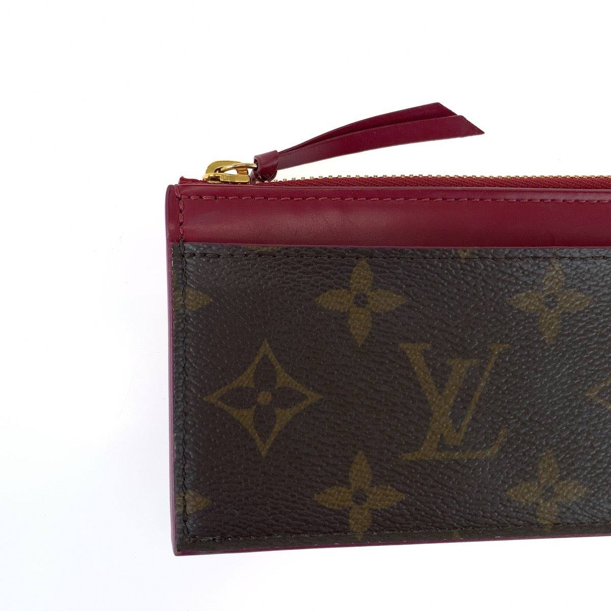 LOUIS VUITTON Coin case M67889 PVC Brown Monogram Porte Cartes Zip