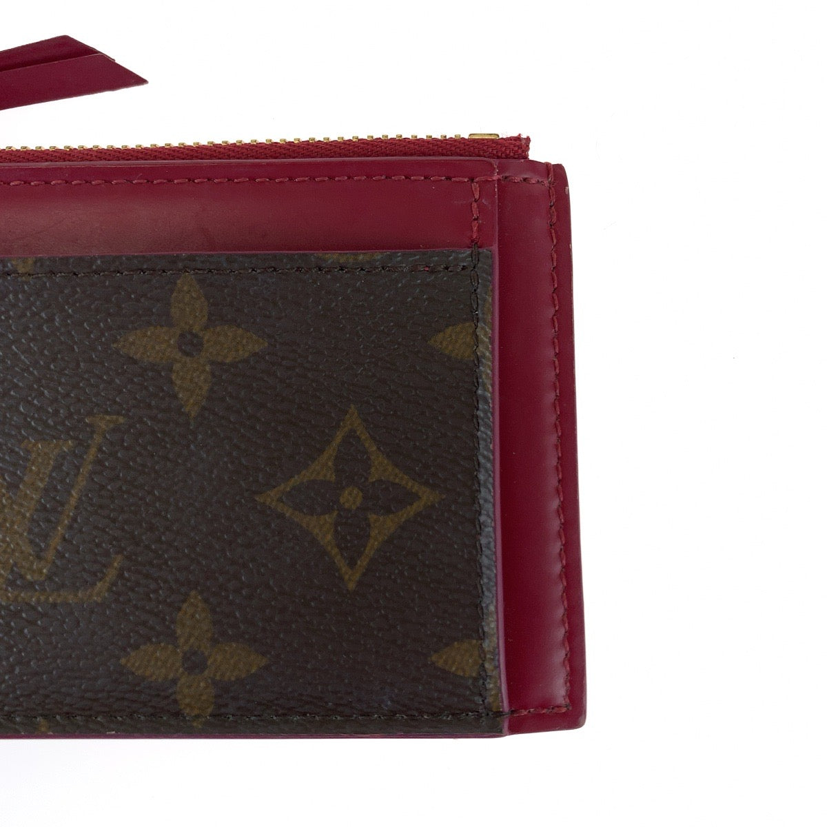 LOUIS VUITTON Coin case M67889 PVC Brown Monogram Porte Cartes Zip