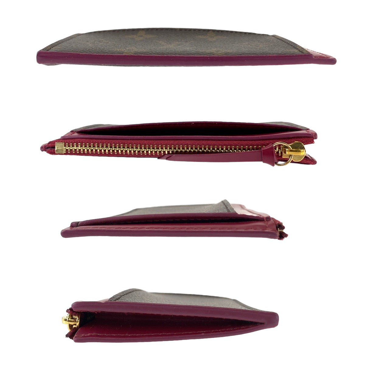 LOUIS VUITTON Coin case M67889 PVC Brown Monogram Porte Cartes Zip
