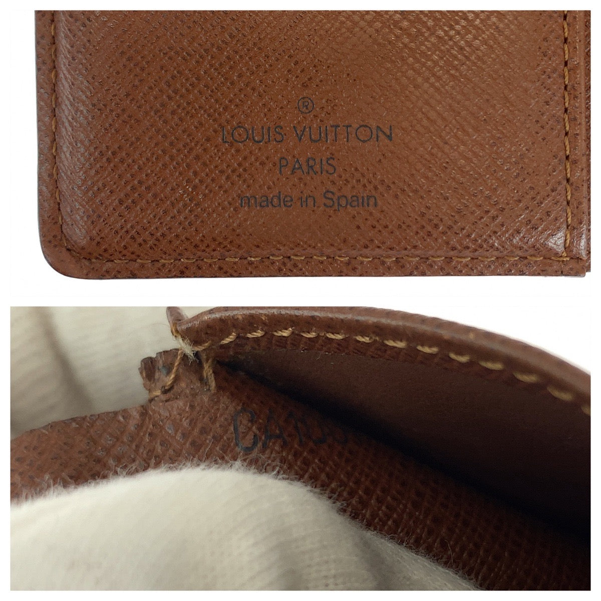 LOUIS VUITTON Bifold Wallet M61674 PVC Brown Gold Metal Purse Folding Wallet Compact Wallet Monogram Portefeuille Viennoiserie Women Used