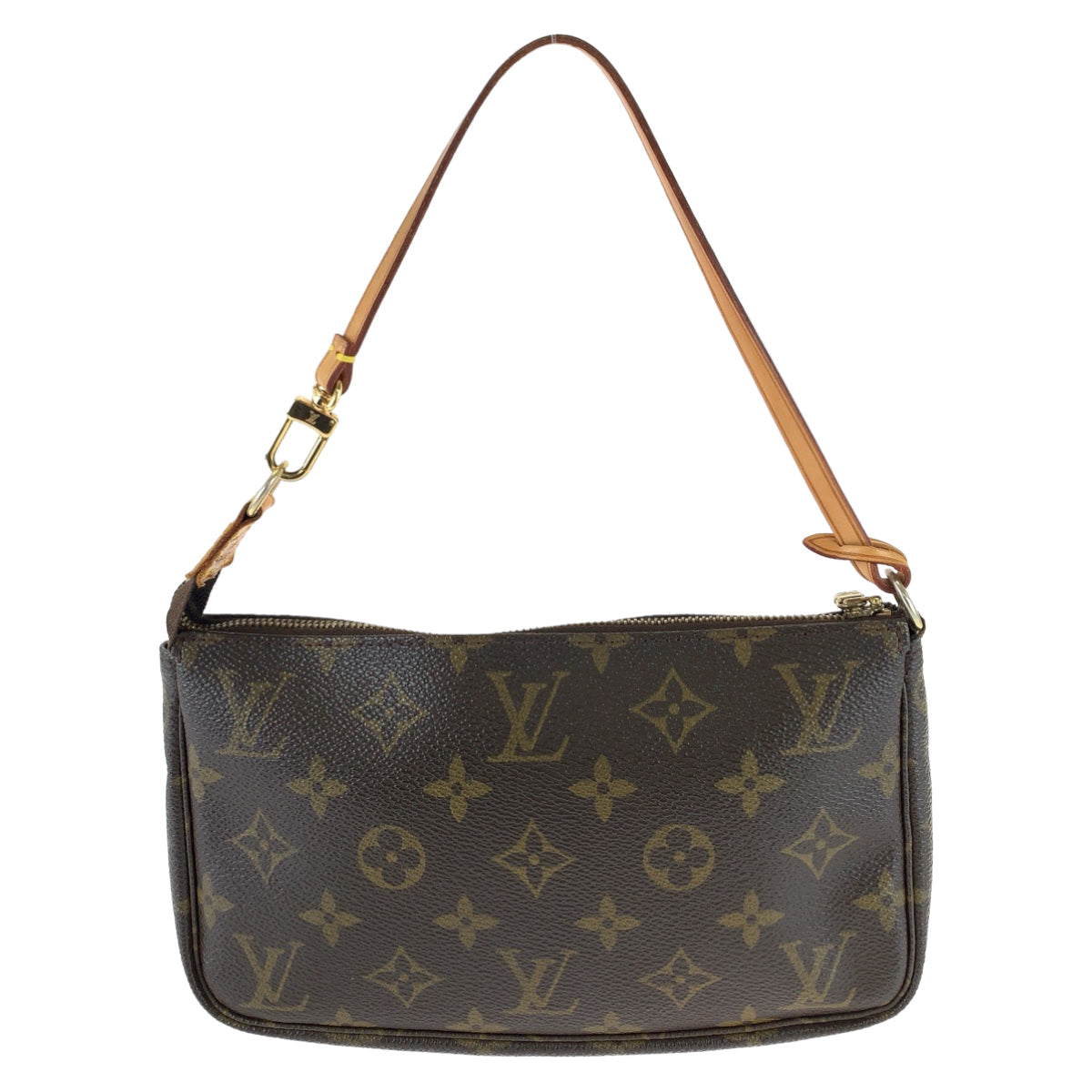 LOUIS VUITTON Handbag M40712 PVC Brown Gold Metal Handbag accessory pouch Monogram Accesspo Women Used