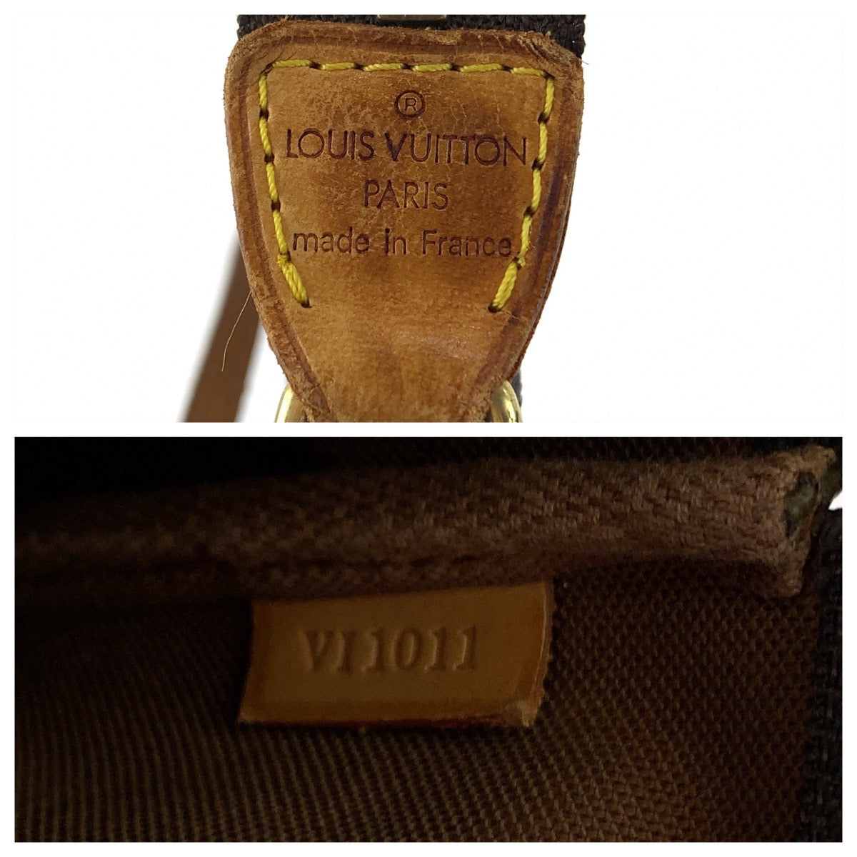 LOUIS VUITTON Handbag M40712 PVC Brown Gold Metal Handbag accessory pouch Monogram Accesspo Women Used
