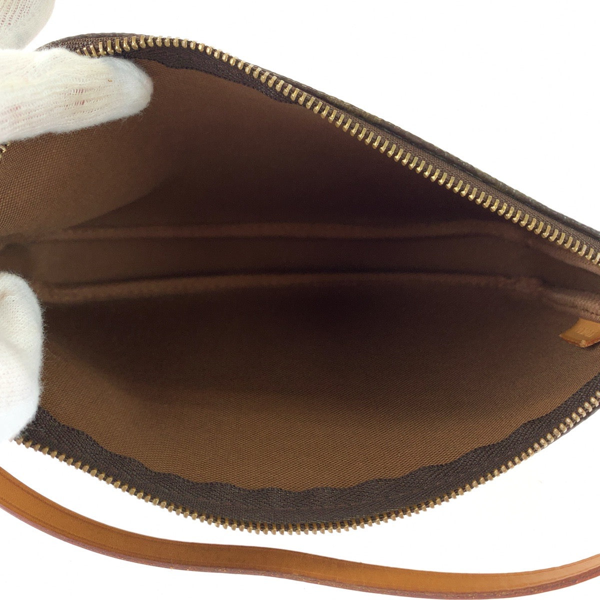 LOUIS VUITTON Handbag M40712 PVC Brown Gold Metal Handbag accessory pouch Monogram Accesspo Women Used