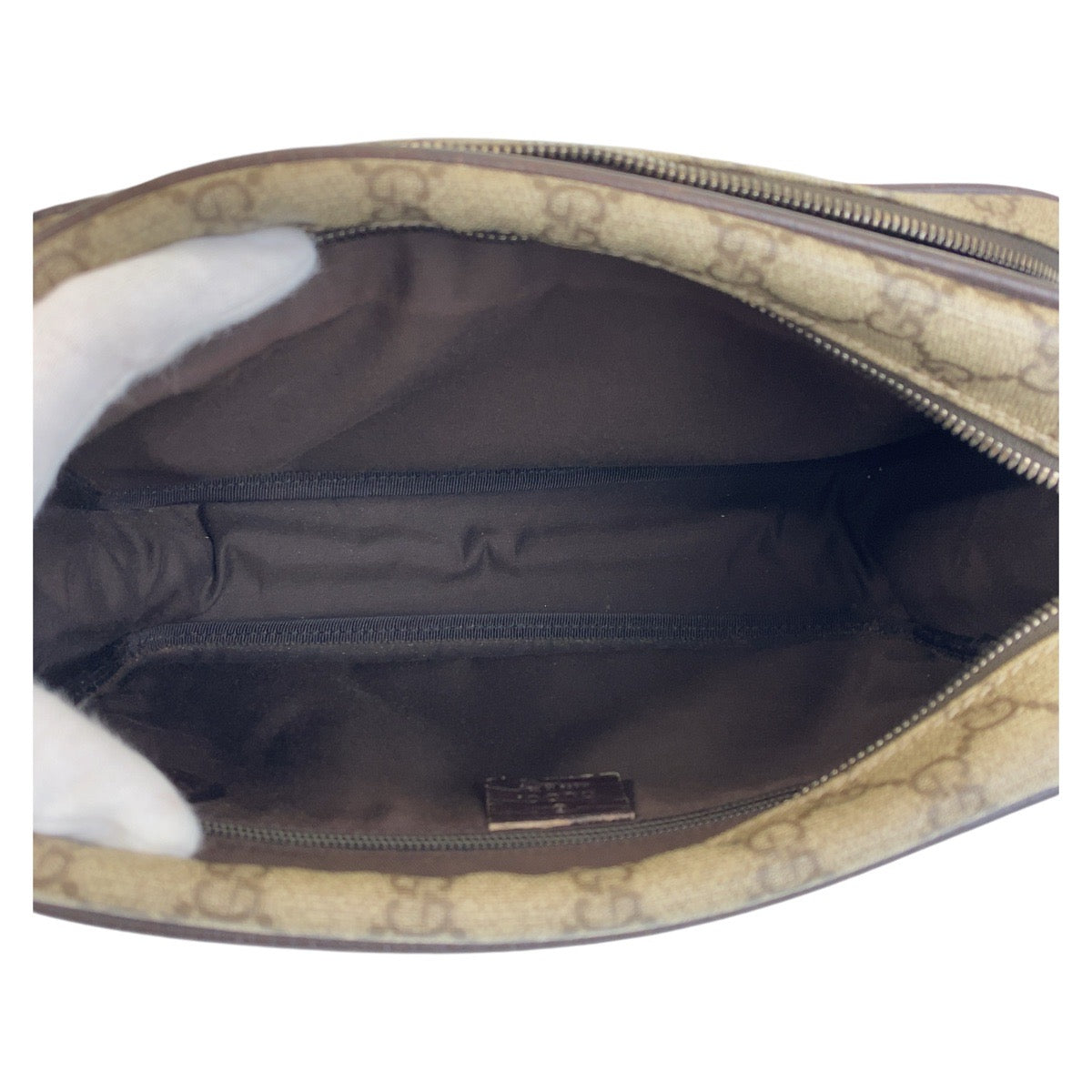 GUCCI Shoulder Bag 114531 GG Supreme canvas, leather Brown Silver Metal Crossbody Shoulder Bag Pochette Women Used