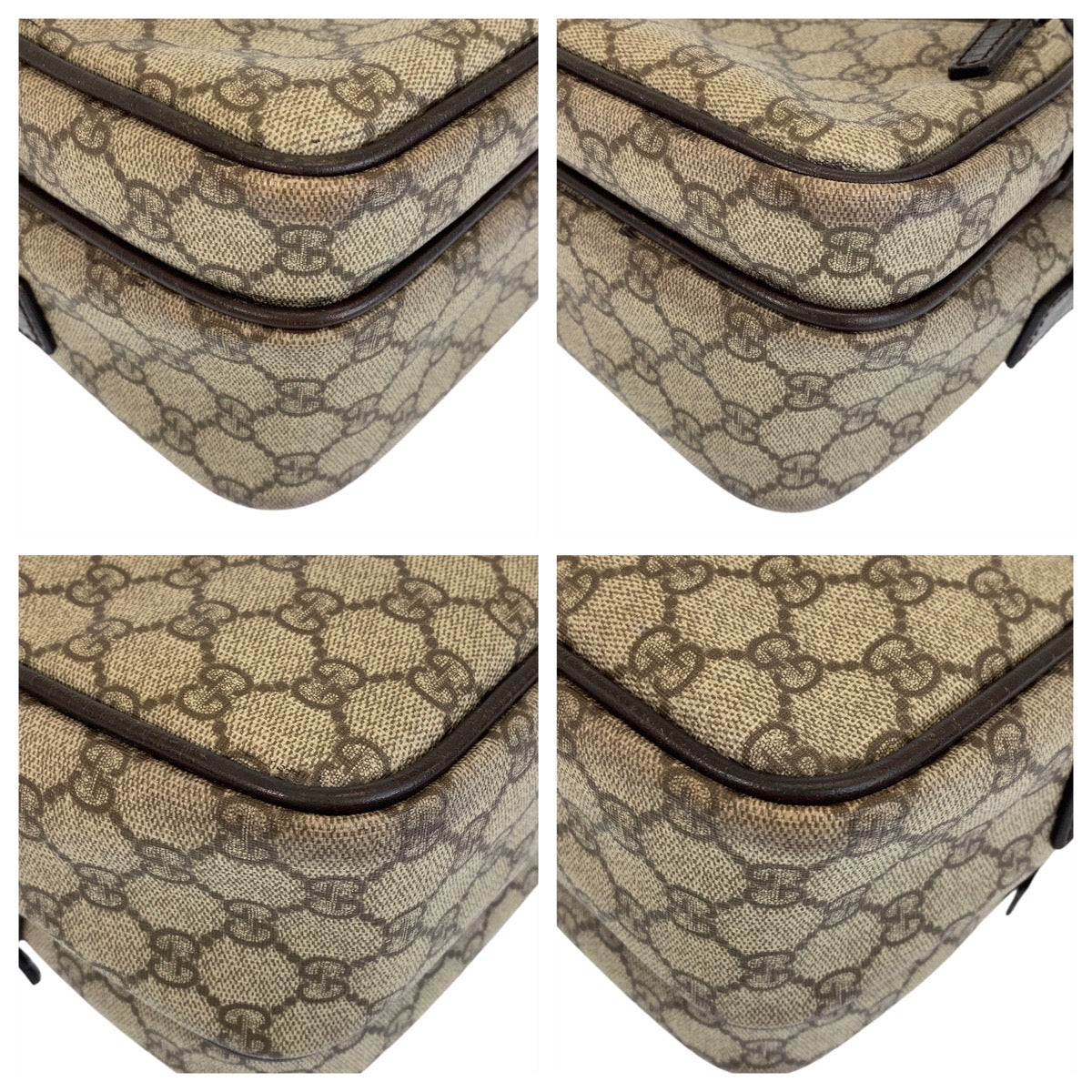 GUCCI Shoulder Bag 114531 GG Supreme canvas, leather Brown Silver Metal Crossbody Shoulder Bag Pochette Women Used