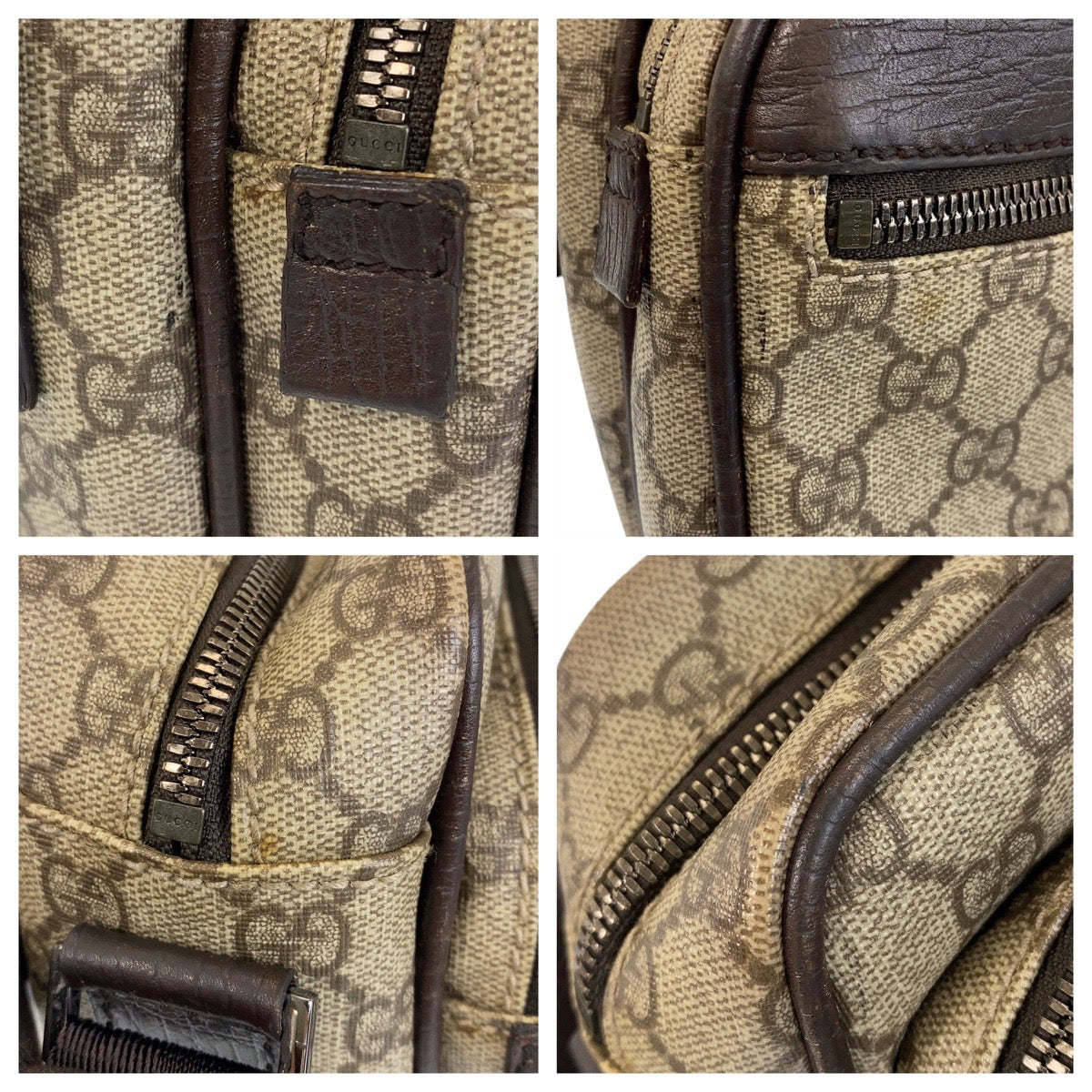 GUCCI Shoulder Bag 114531 GG Supreme canvas, leather Brown Silver Metal Crossbody Shoulder Bag Pochette Women Used
