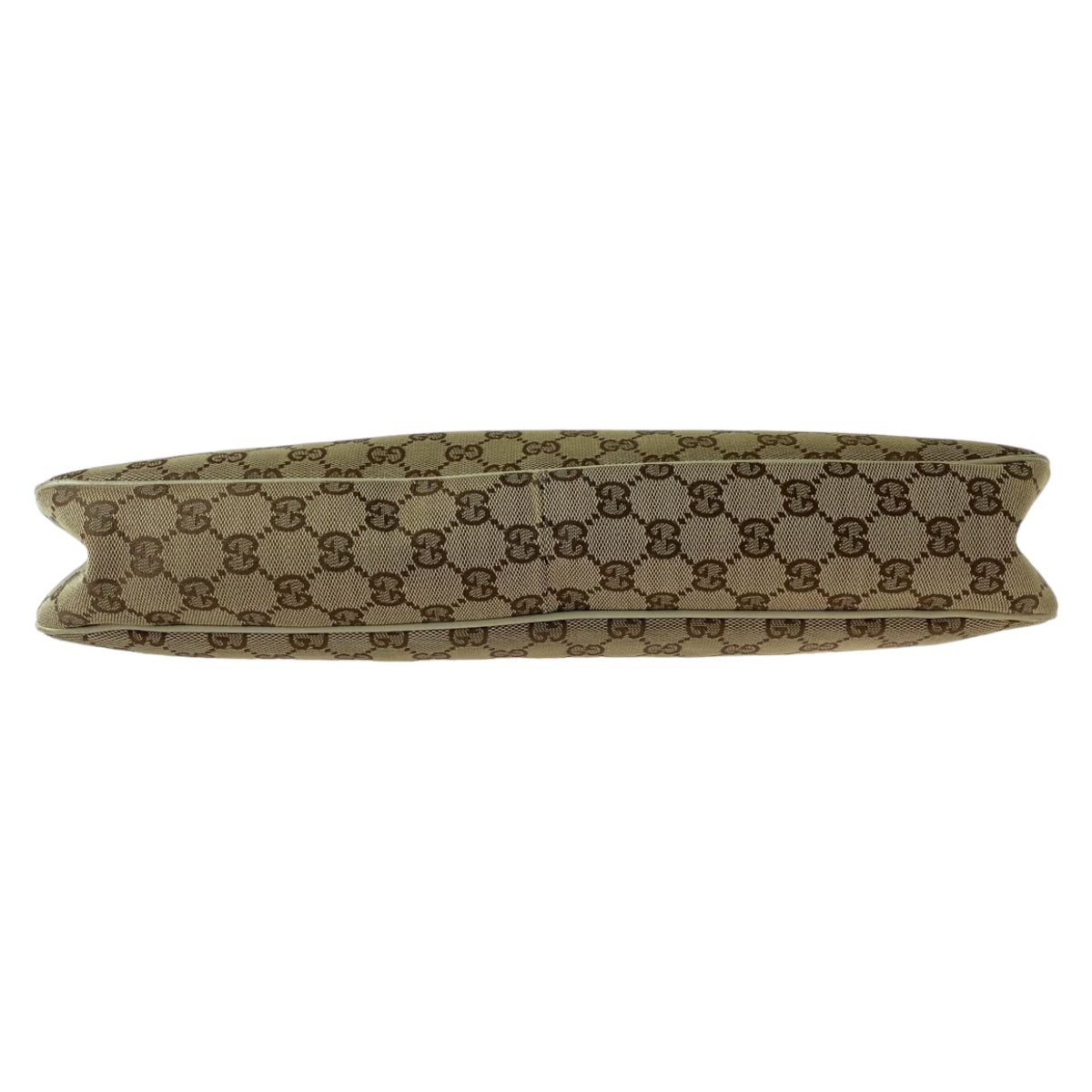 GUCCI Shoulder Bag 121023 GG canvas Beige Brown Ivory Gold Metal Shoulder Bag Tote Bag Women Used