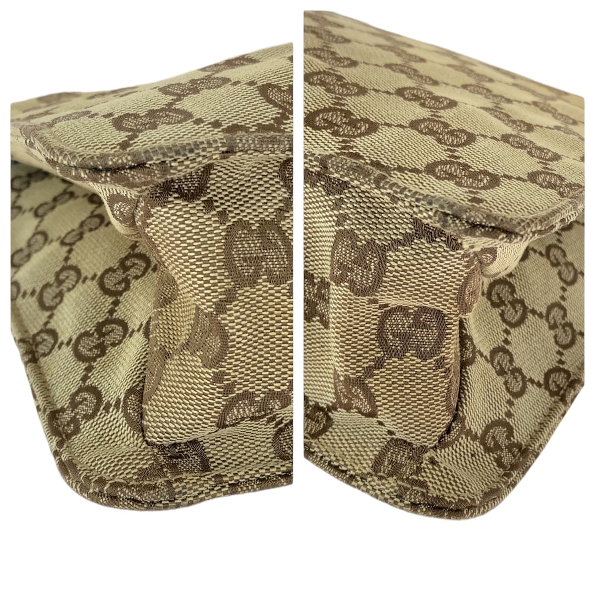 GUCCI Shoulder Bag 120841 GG canvas Brown Silver Metal Shoulder Bag Messenger bag Eclipse Women Used