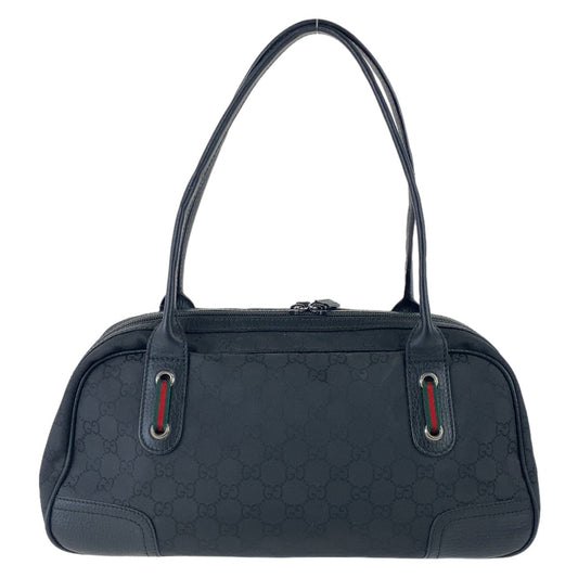 GUCCI Shoulder Bag 293594 Nylon, Leather Black Silver Metal Shoulder Bag handbag Sherry line Women Used