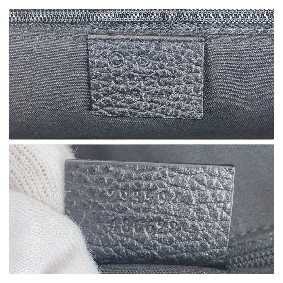 GUCCI Shoulder Bag 293594 Nylon, Leather Black Silver Metal Shoulder Bag handbag Sherry line Women Used