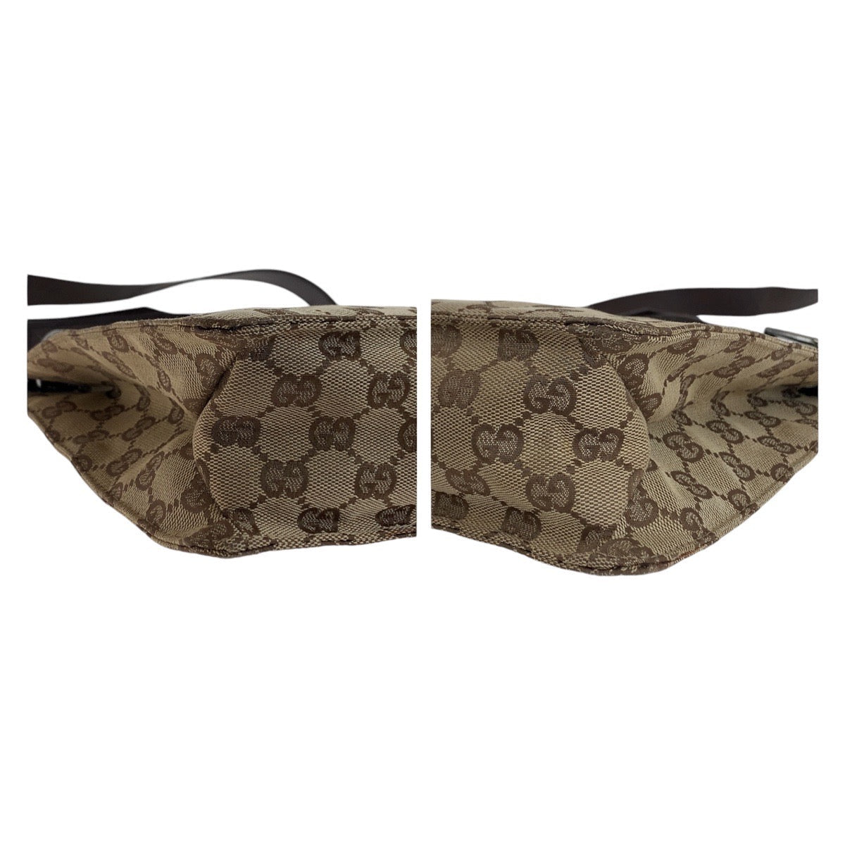 GUCCI Shoulder Bag 120841 GG canvas, leather Brown Silver Metal Shoulder Bag pochette Women Used
