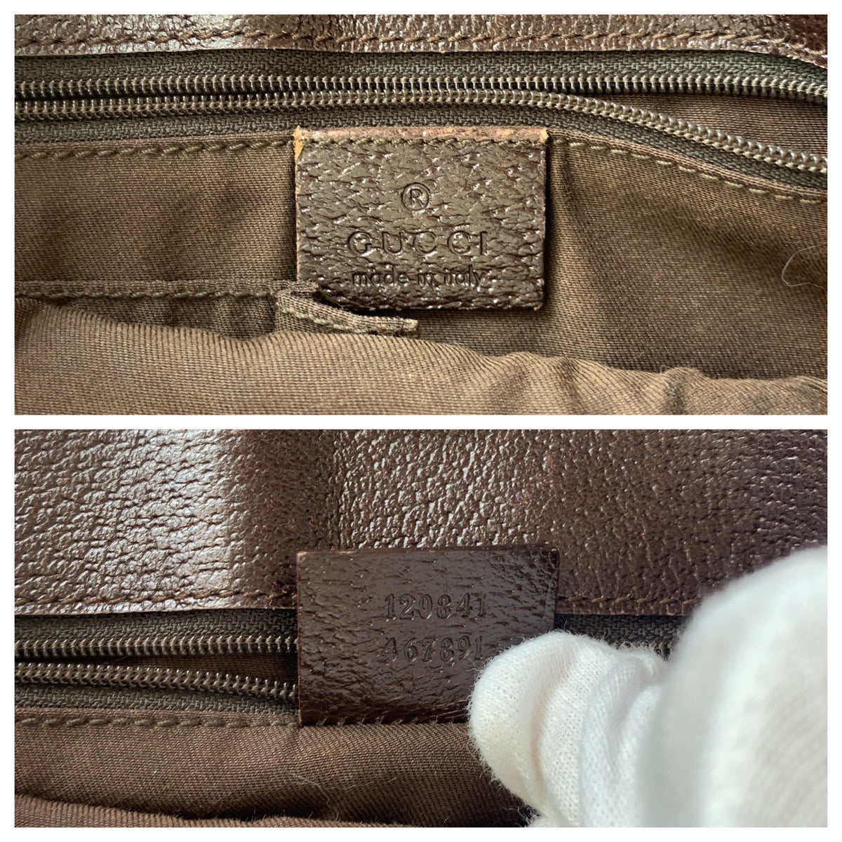 GUCCI Shoulder Bag 120841 GG canvas, leather Brown Silver Metal Shoulder Bag pochette Women Used