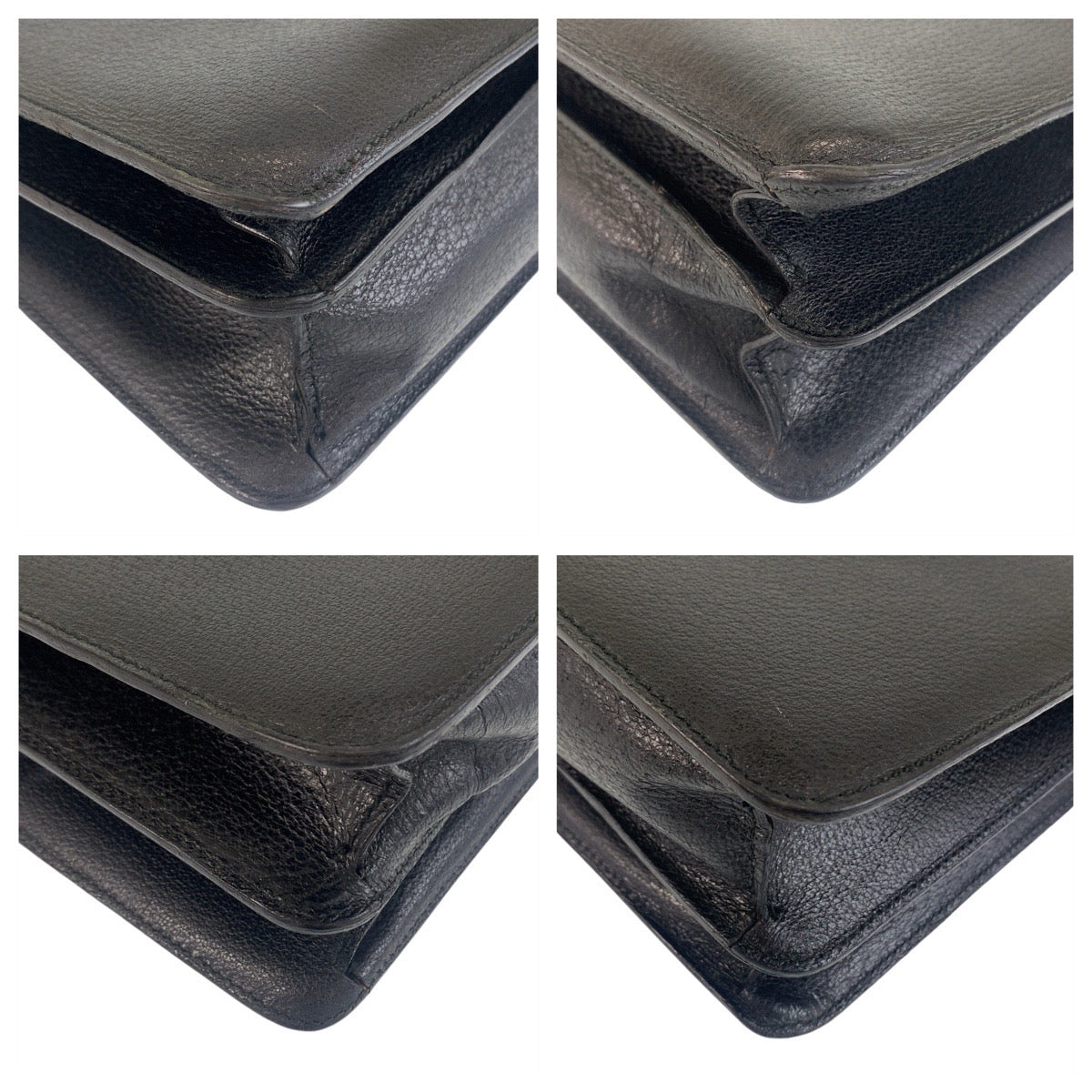 GUCCI Business bag 015.1046.3304 leather Black GoldMetal Business bag briefcase A4 compatible Bamboo Old Gucci mens Used