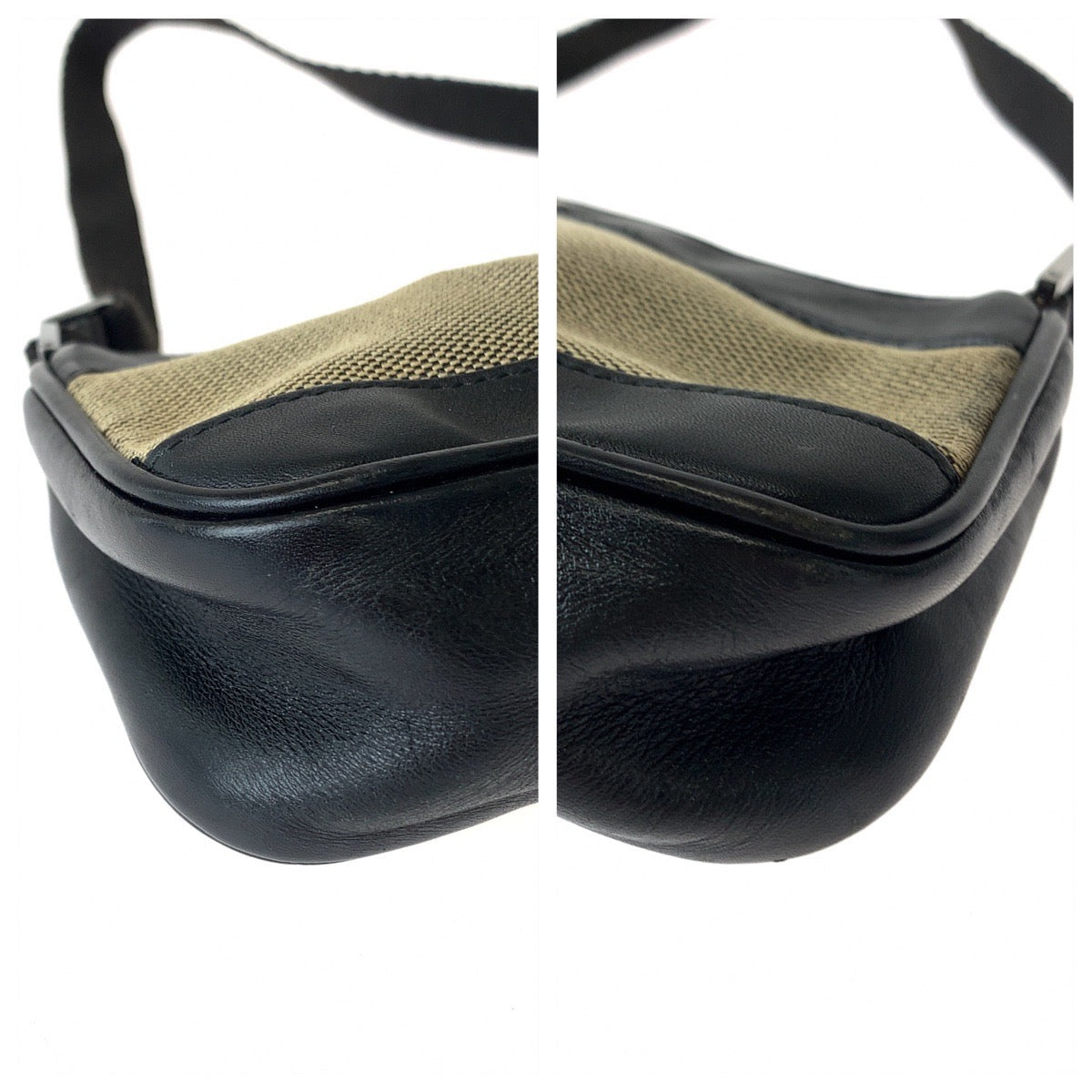 GUCCI Handbag 92820 Canvas, Leather Black Brown SilverMetal Handbag accessory pouch Women Used