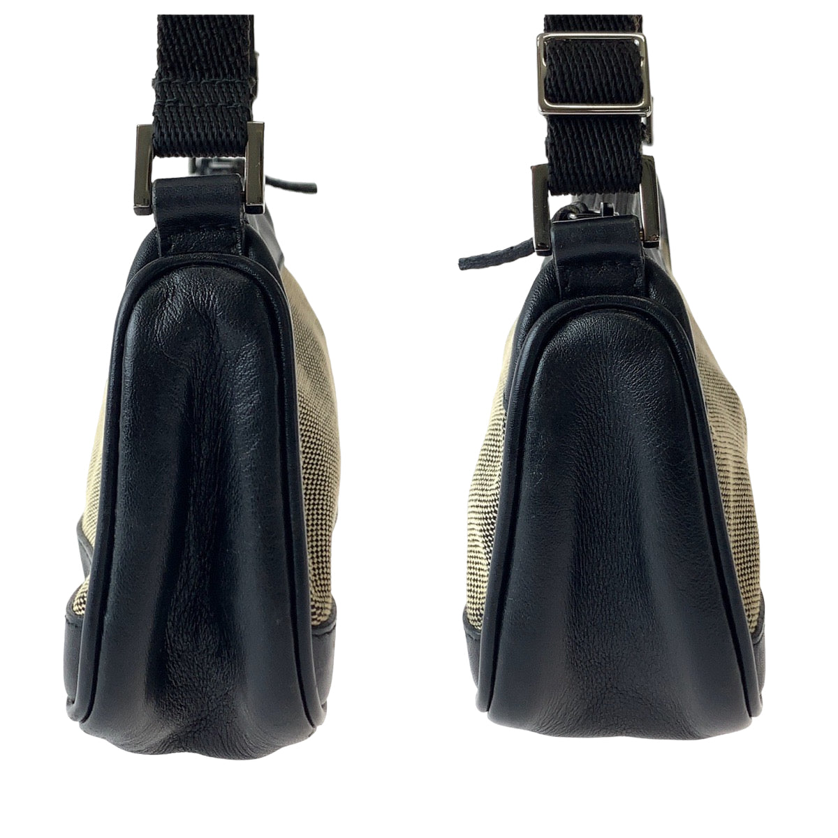 GUCCI Handbag 92820 Canvas, Leather Black Brown SilverMetal Handbag accessory pouch Women Used
