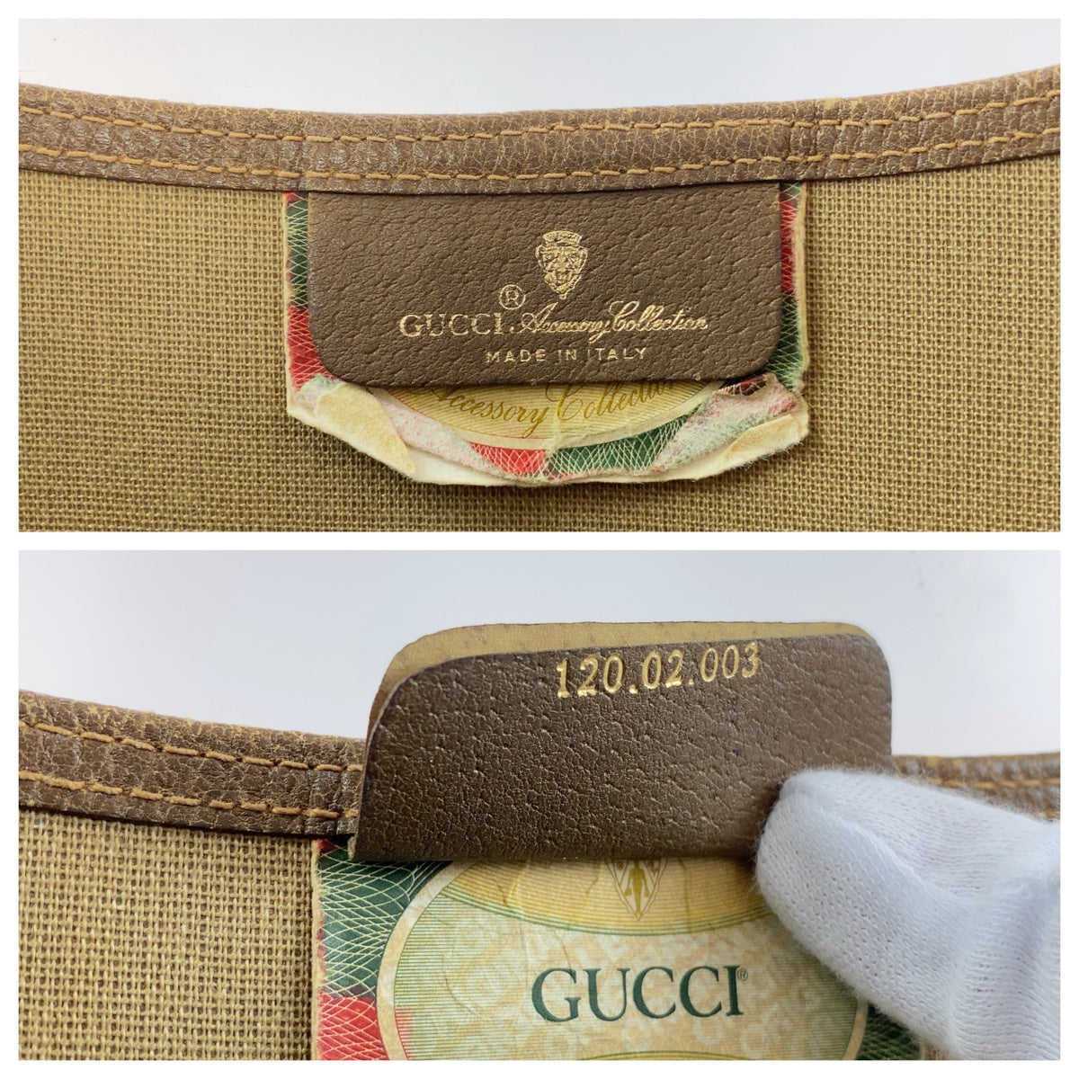 GUCCI Tote Bag 120 02 003 GG Supreme canvas, leather Brown Silver Metal Tote Bag Shoulder Bag Unisex A4 Storage Old Gucci Shelly Line Interlocking Women Used