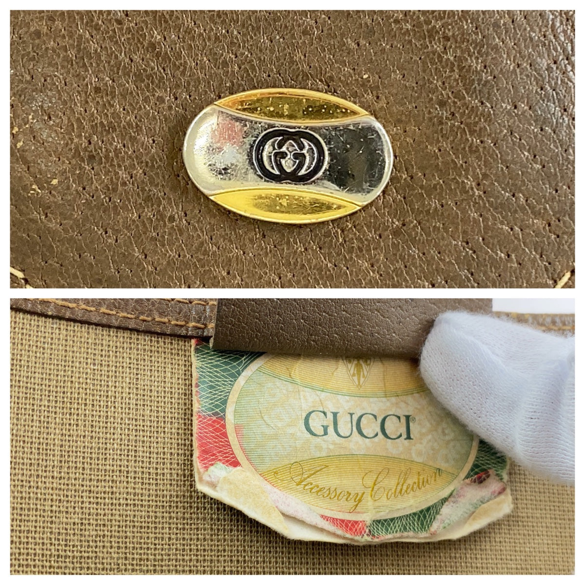 GUCCI Tote Bag 120 02 003 GG Supreme canvas, leather Brown Silver Metal Tote Bag Shoulder Bag Unisex A4 Storage Old Gucci Shelly Line Interlocking Women Used