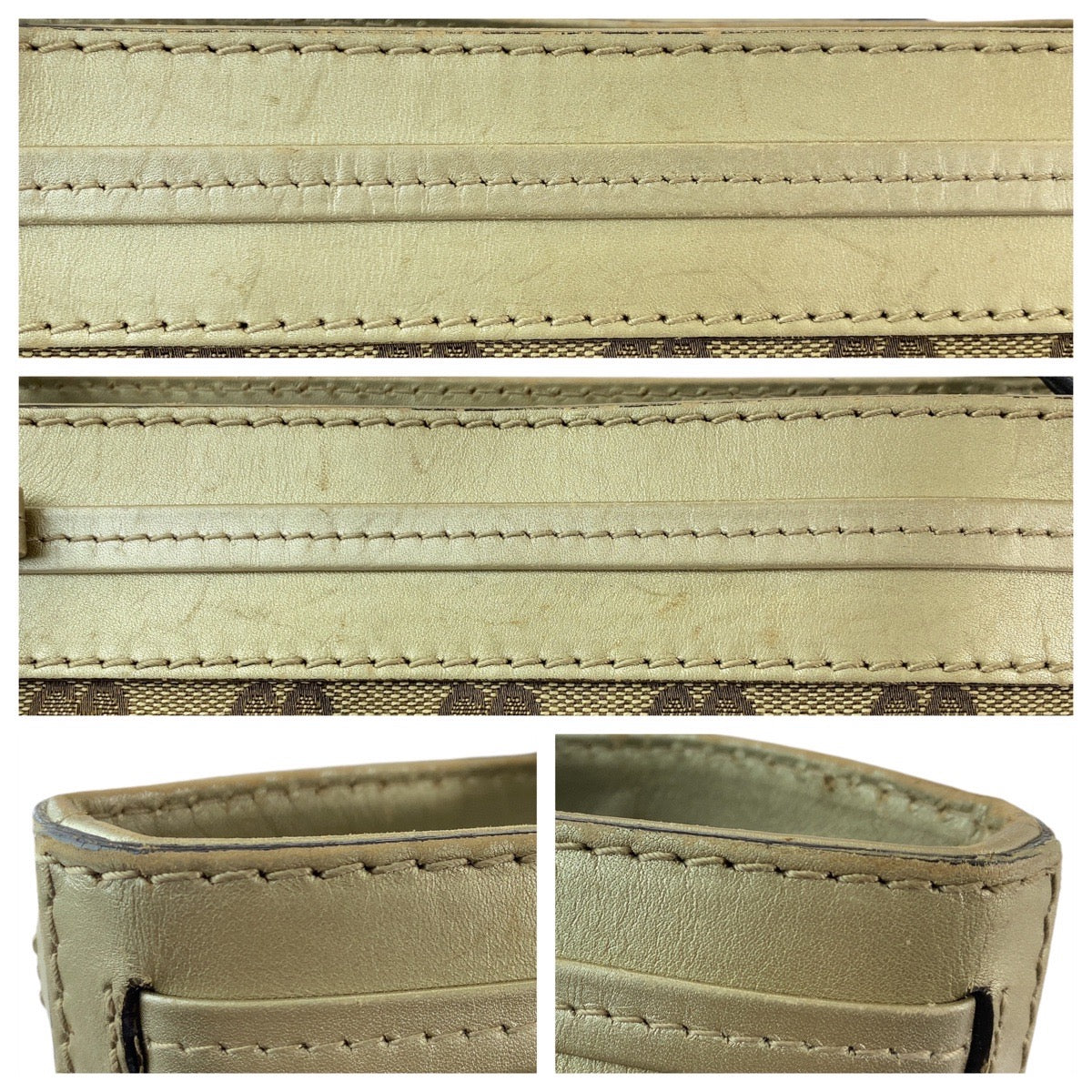 GUCCI Tote Bag 257061 GG canvas, leather Beige Gold GoldMetal Tote Bag Shoulder Bag Mayfair Women Used